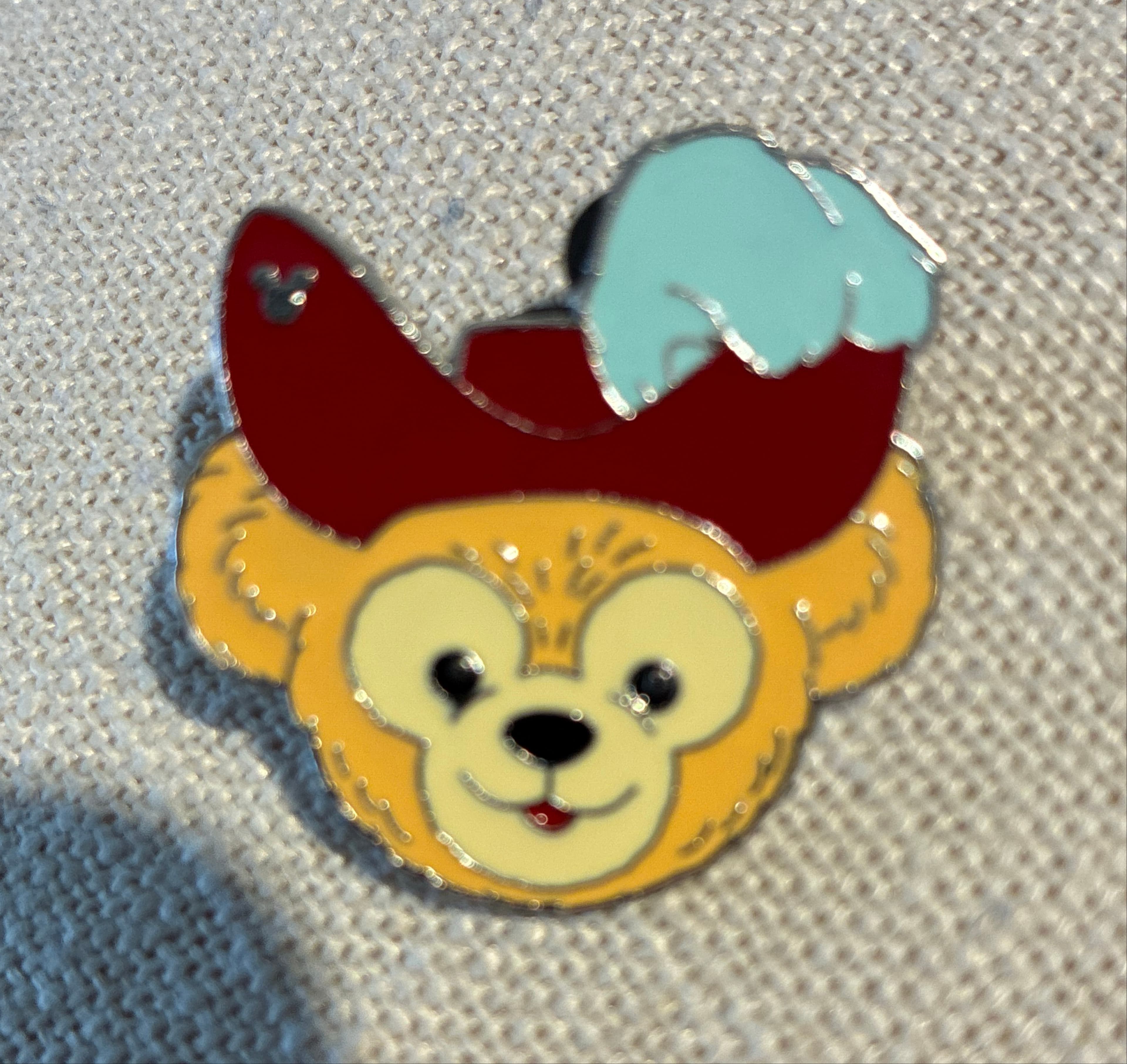 Duffy the Disney Bear Captain Hook Hat Hidden Mickey Pin front