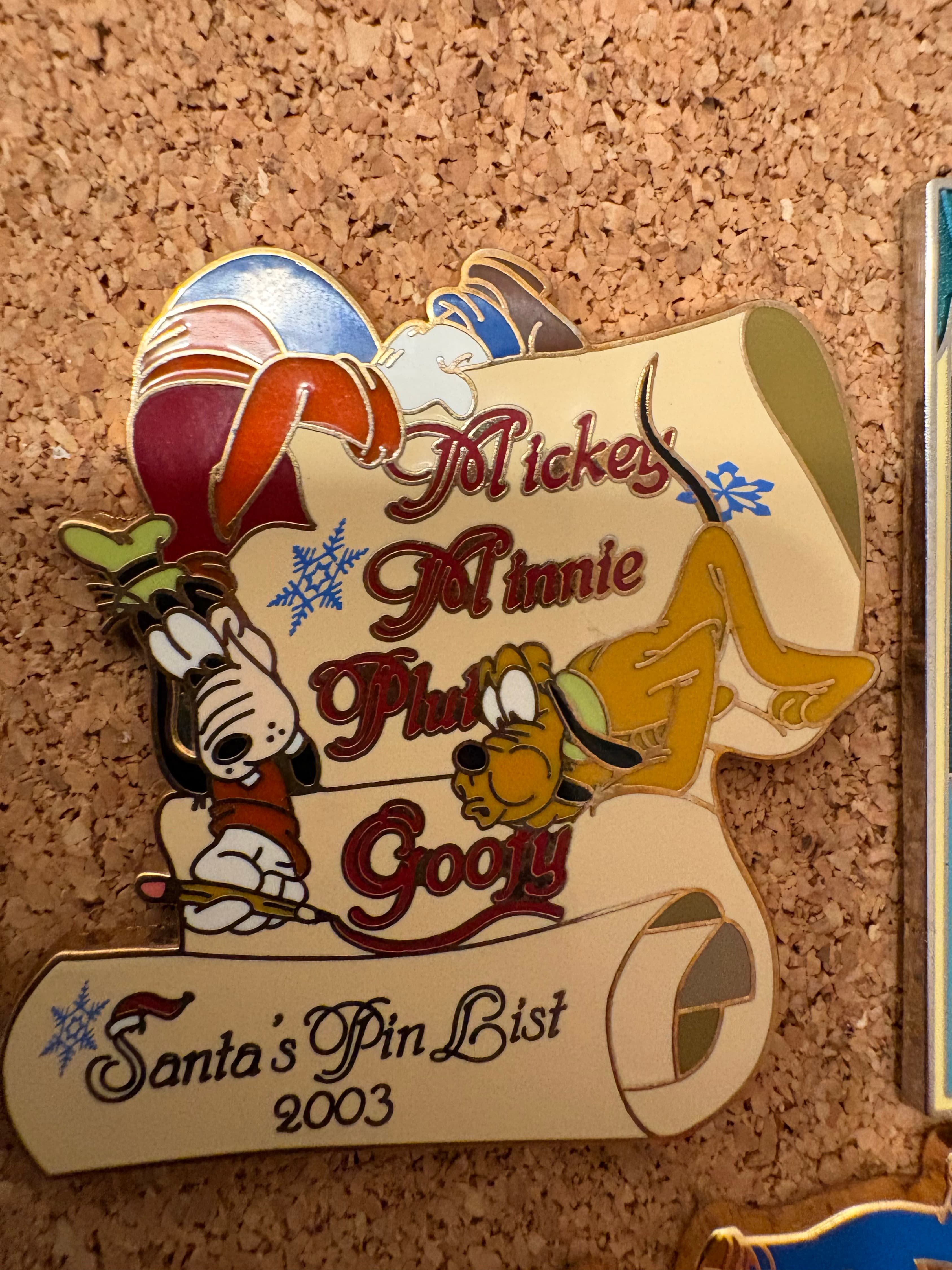 Goofy & Pluto - Santa's Pin List front