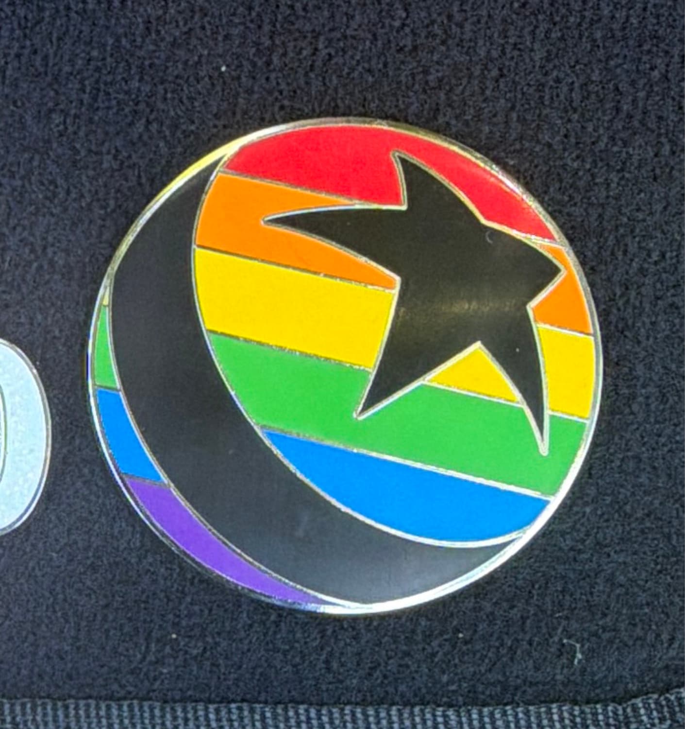 DISNEY PARKS RAINBOW COLLECTION 2021 Pixar Logo Pride Flag Pin front