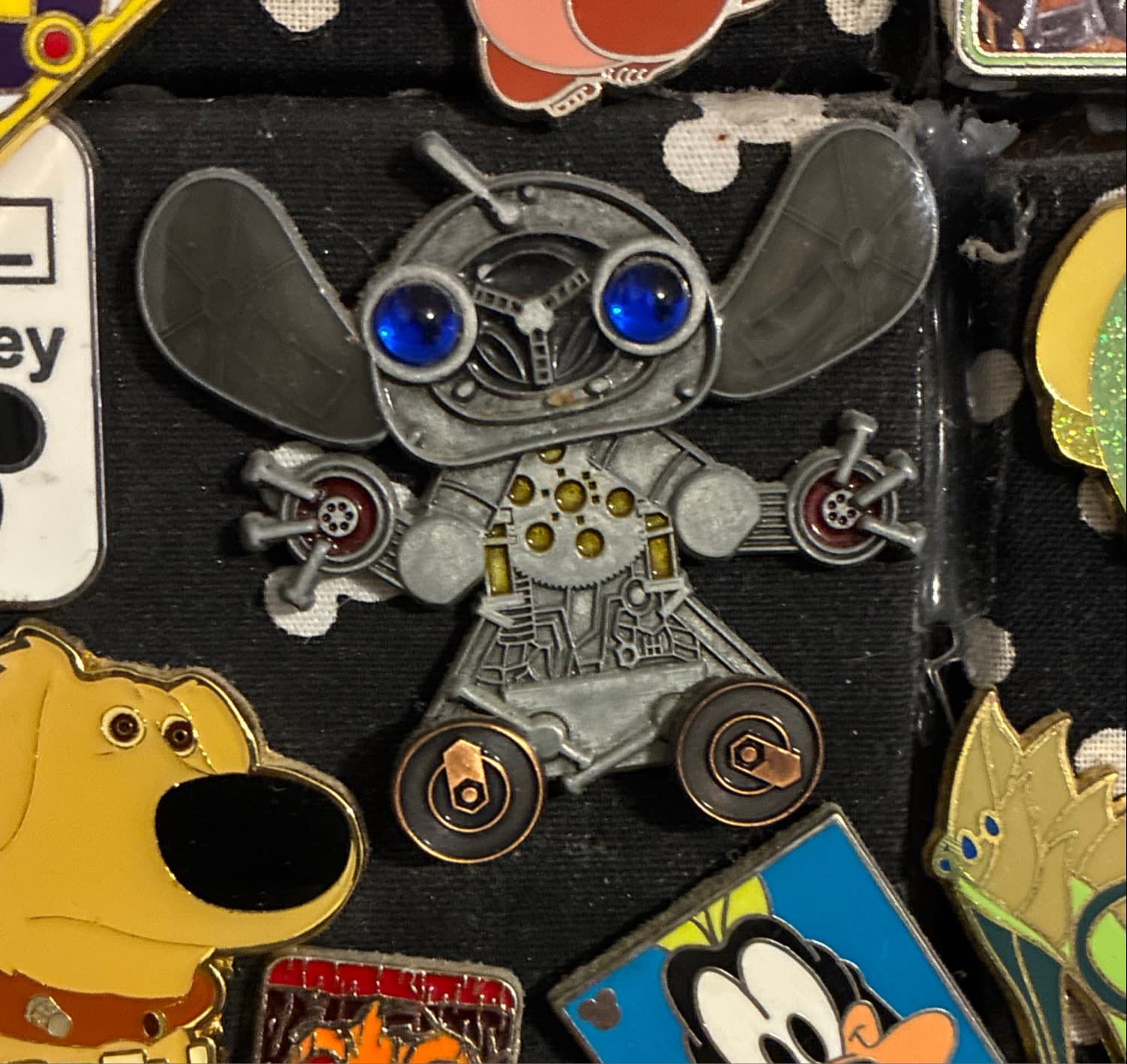 Stitch Mechanical Robot Steampunk Pin front