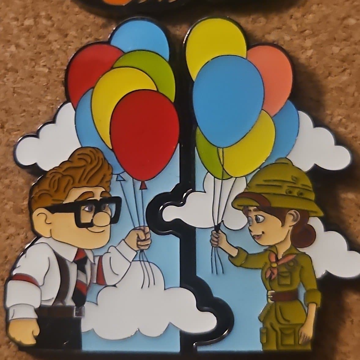 Loungefly Disney Pixar Up Carl & Ellie Balloon Pin Set front
