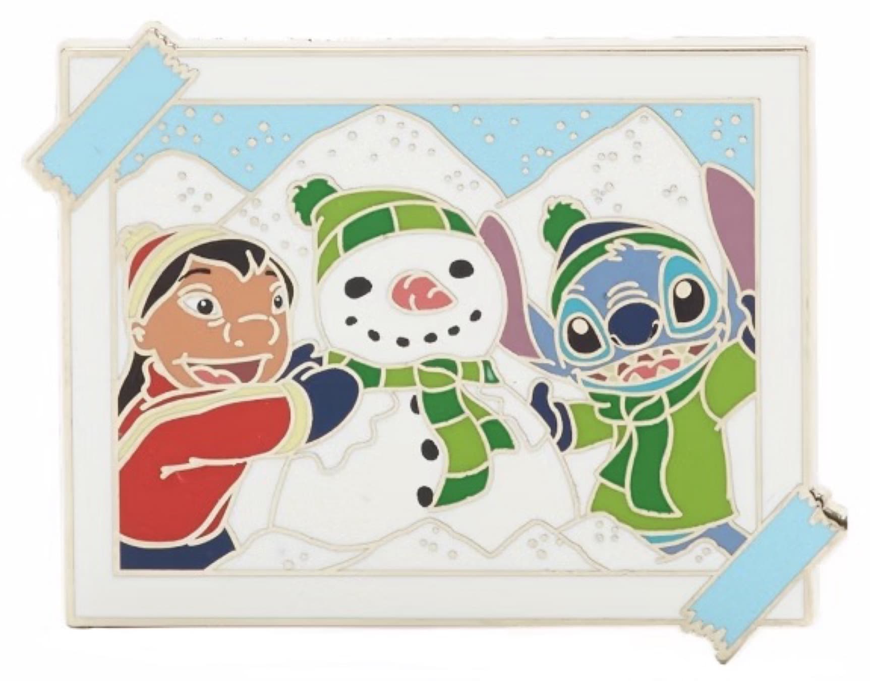 Stitch & Lilo Building Snowman front