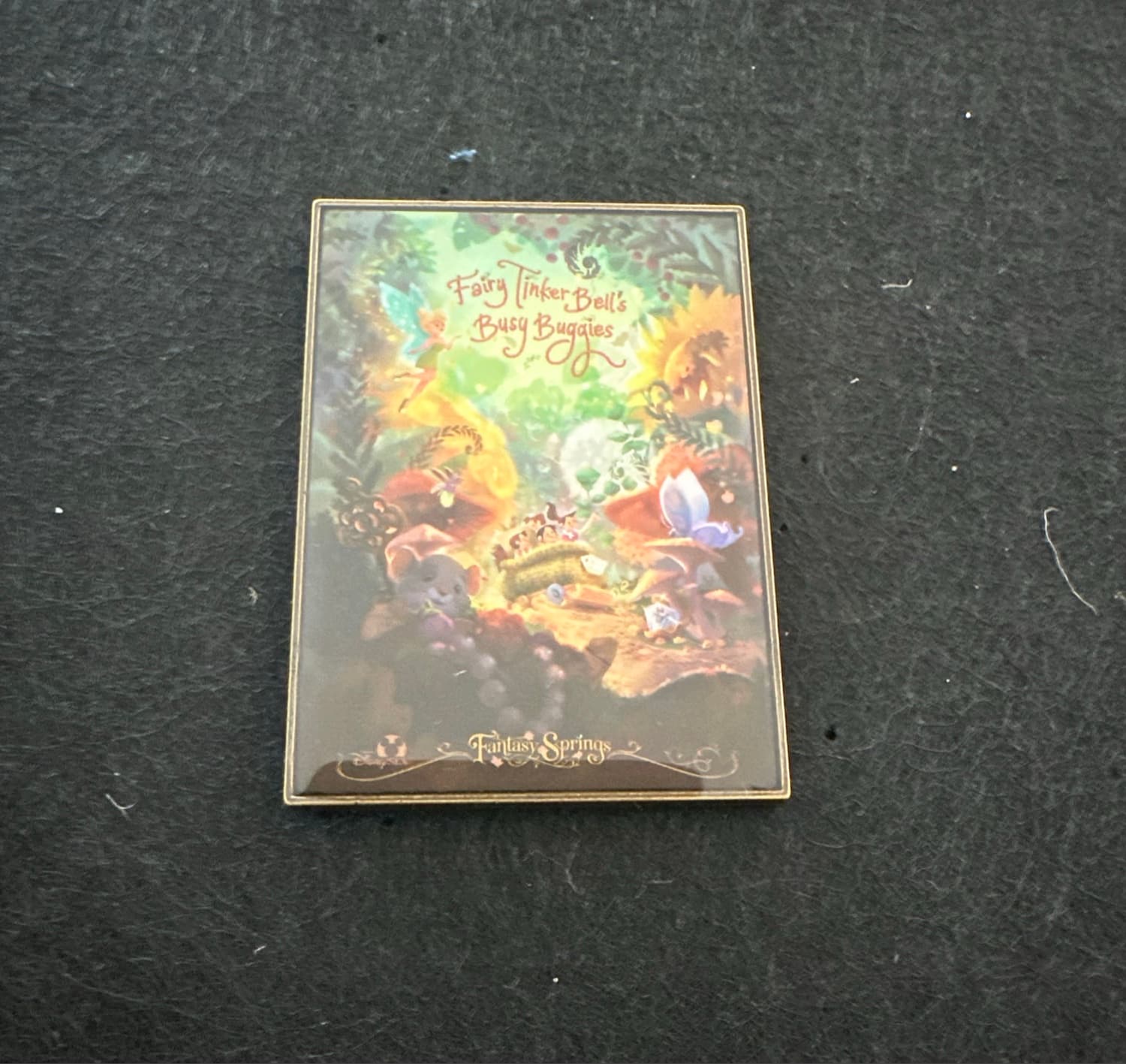 Tokyo DisneySea Fantasy Springs Attraction Poster Pin - Fairy Tinker Bell's Busy Buggies front