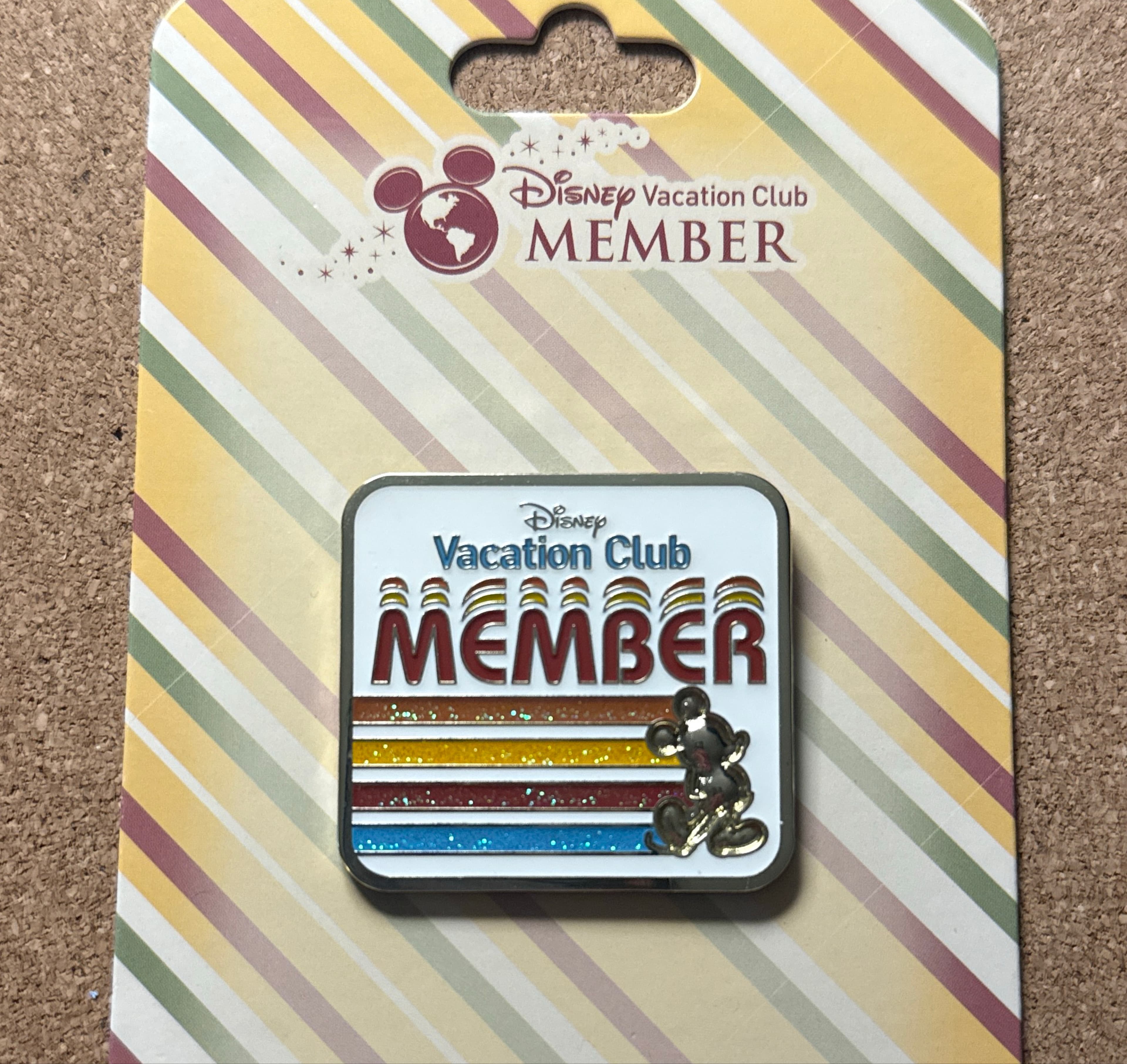 Mickey Mouse - Disney Vacation Club Member - Retro Stripes front