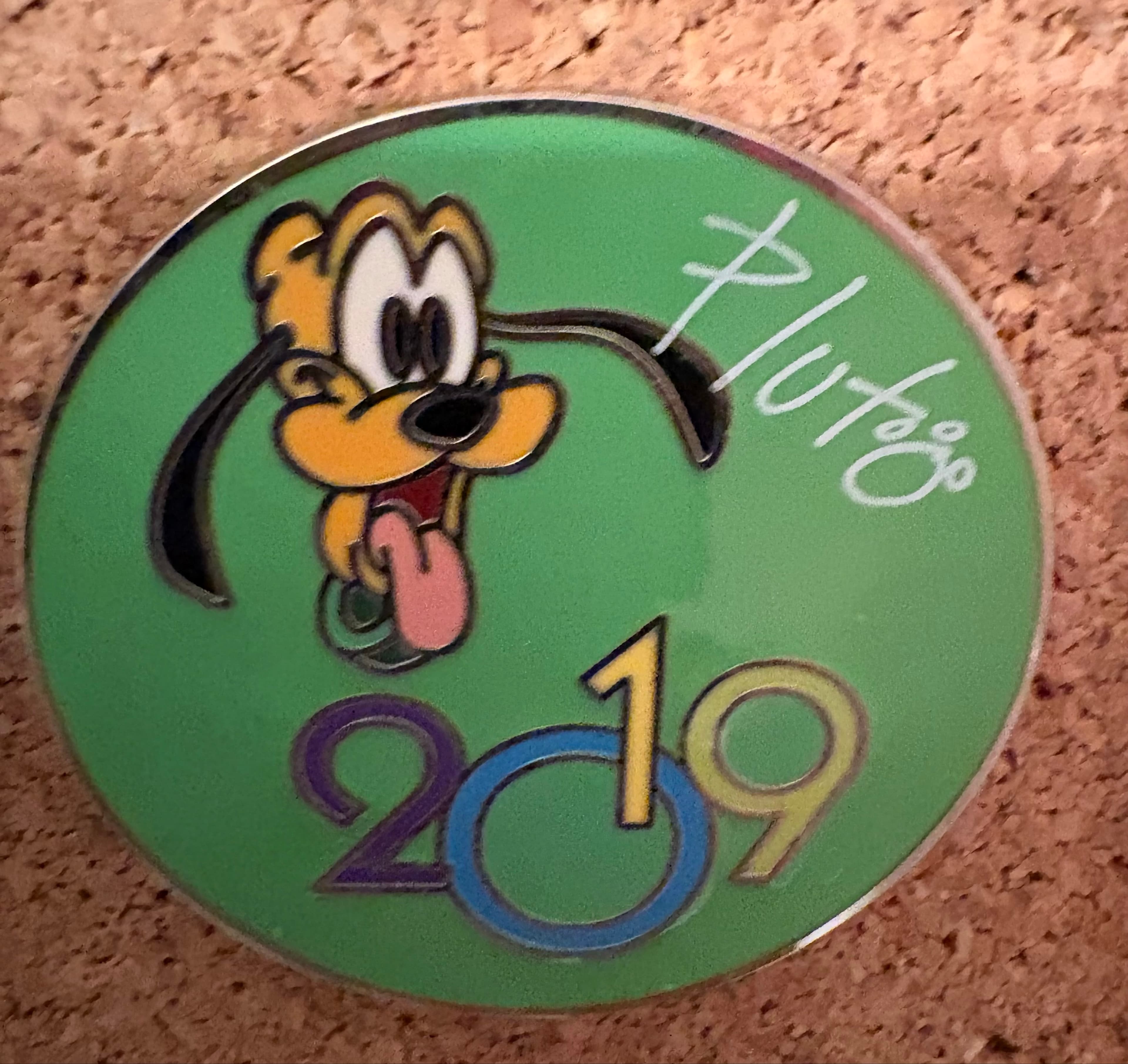 Pluto 2019 Dated Year Pin front