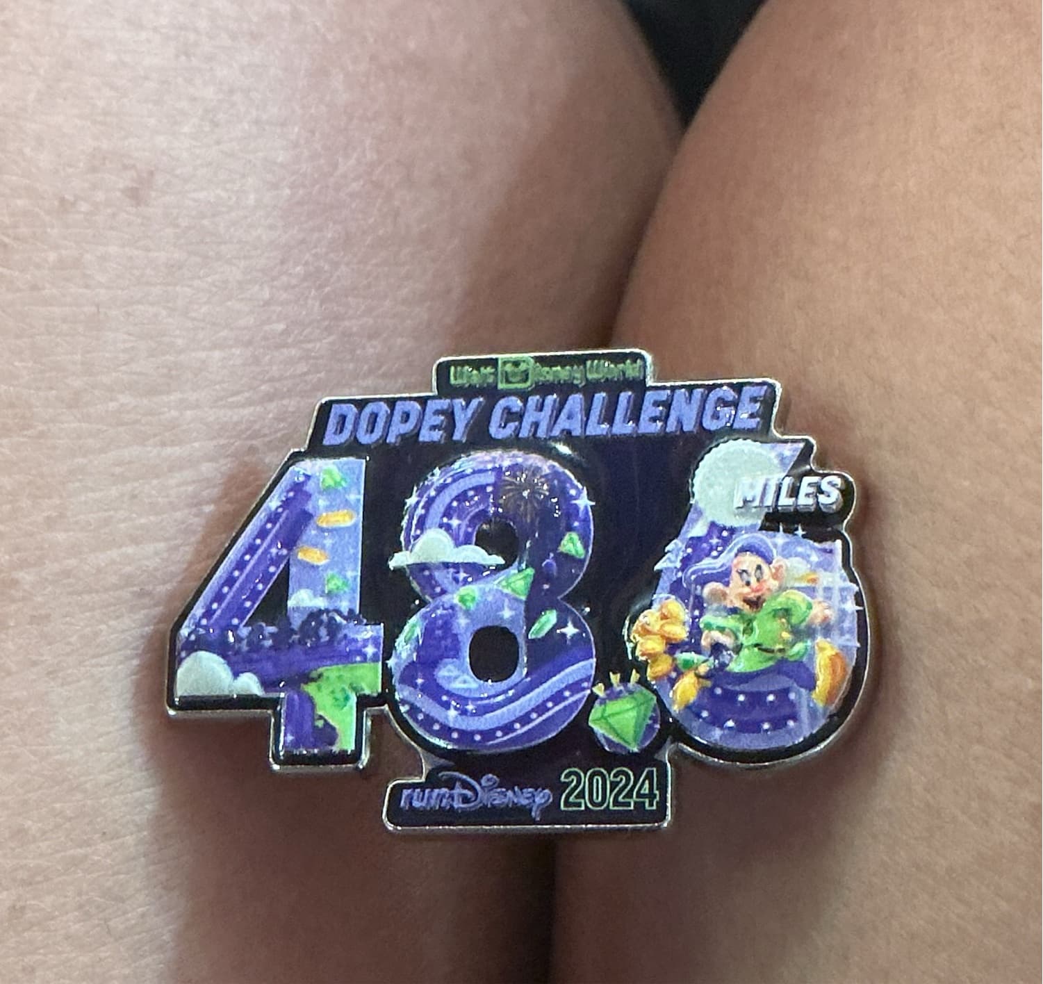 Walt Disney World 2024 runDisney Marathon Weekend Dopey Challenge 48.6 Miles Medal Replica Pin front