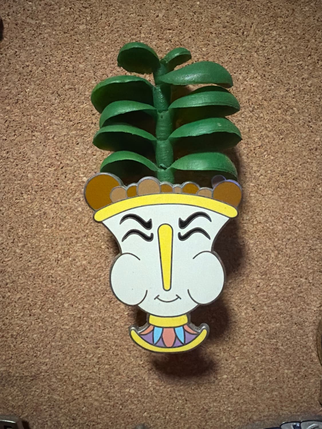 Chip Succulent Plant Pin - Beauty and the Beast front