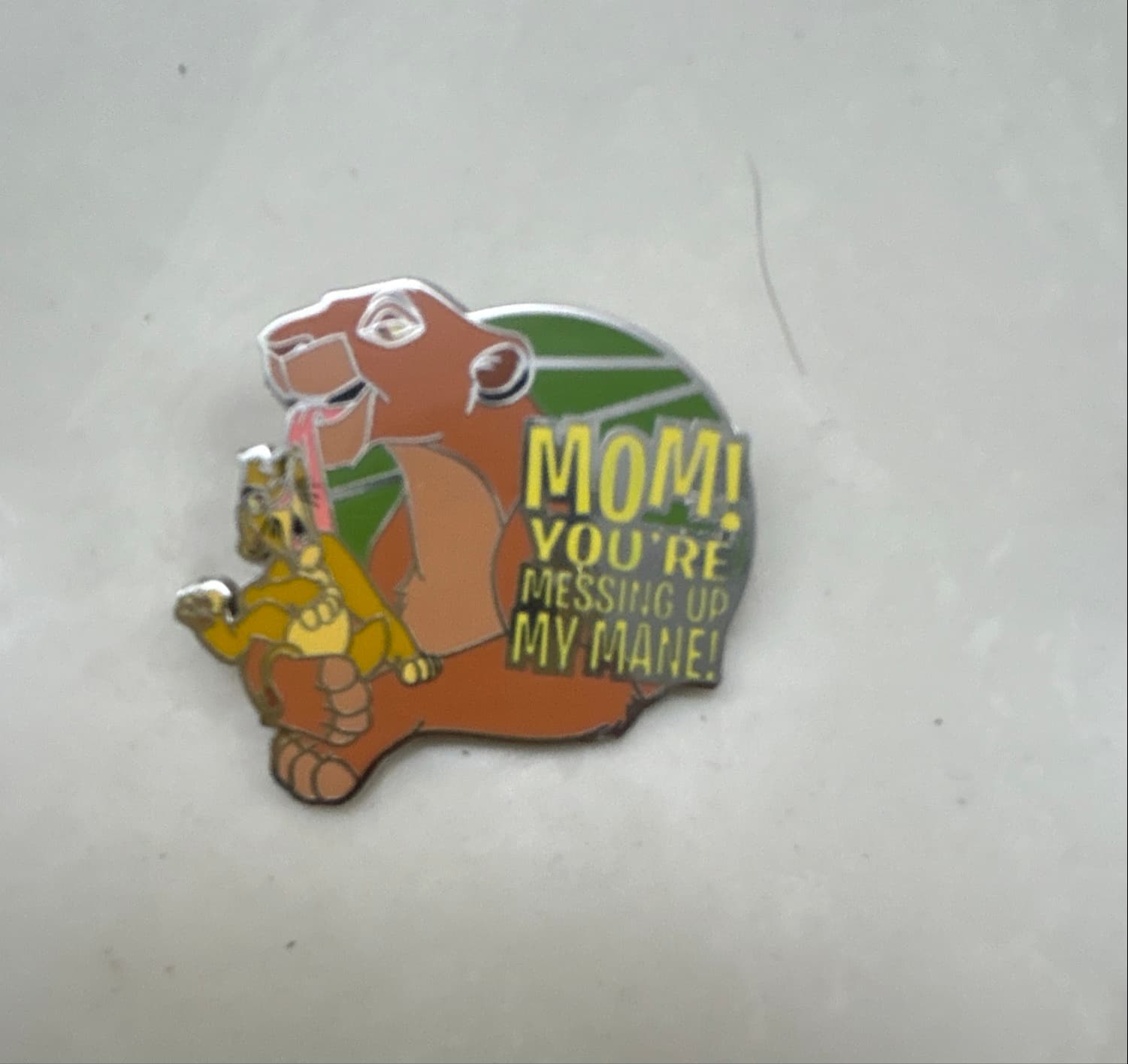 Disney Parks The Lion King Mother's Day 2021 Limited Release Sarabi and Simba Cub 'Mom! You're Messing Up My Mane!' Pin front