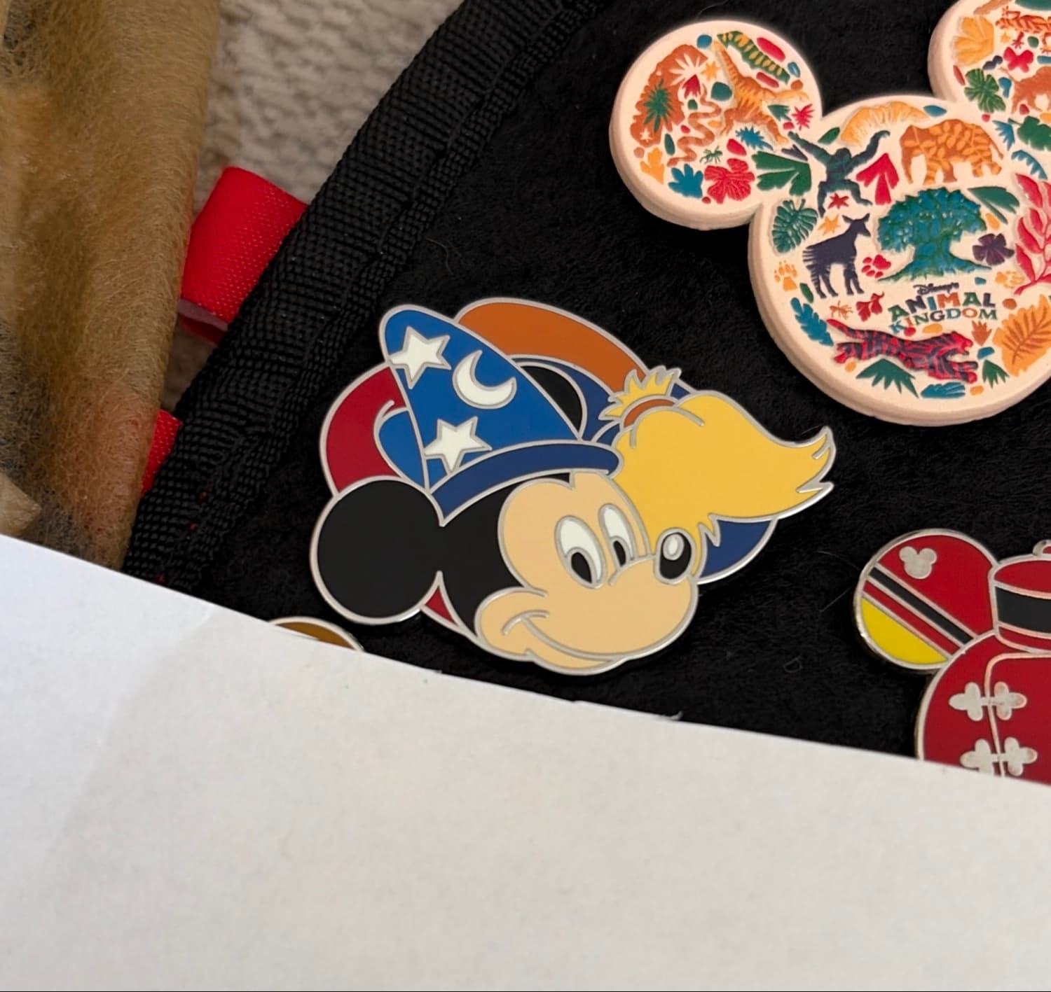 Mickey Fantasia Sorcerer Pin with Broom front