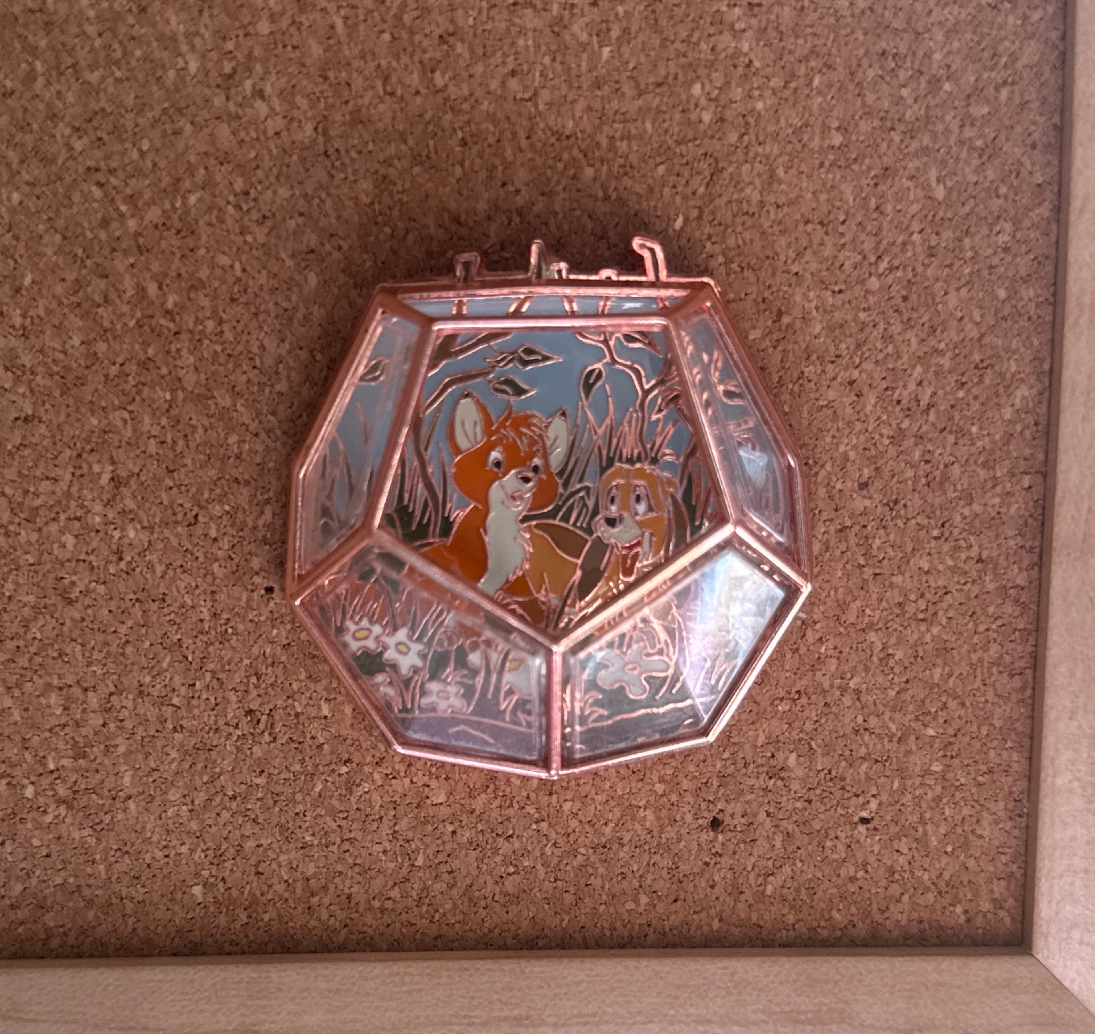 Tod & Copper 'Where Fantasy Grows' Terrarium Series LE Pin front