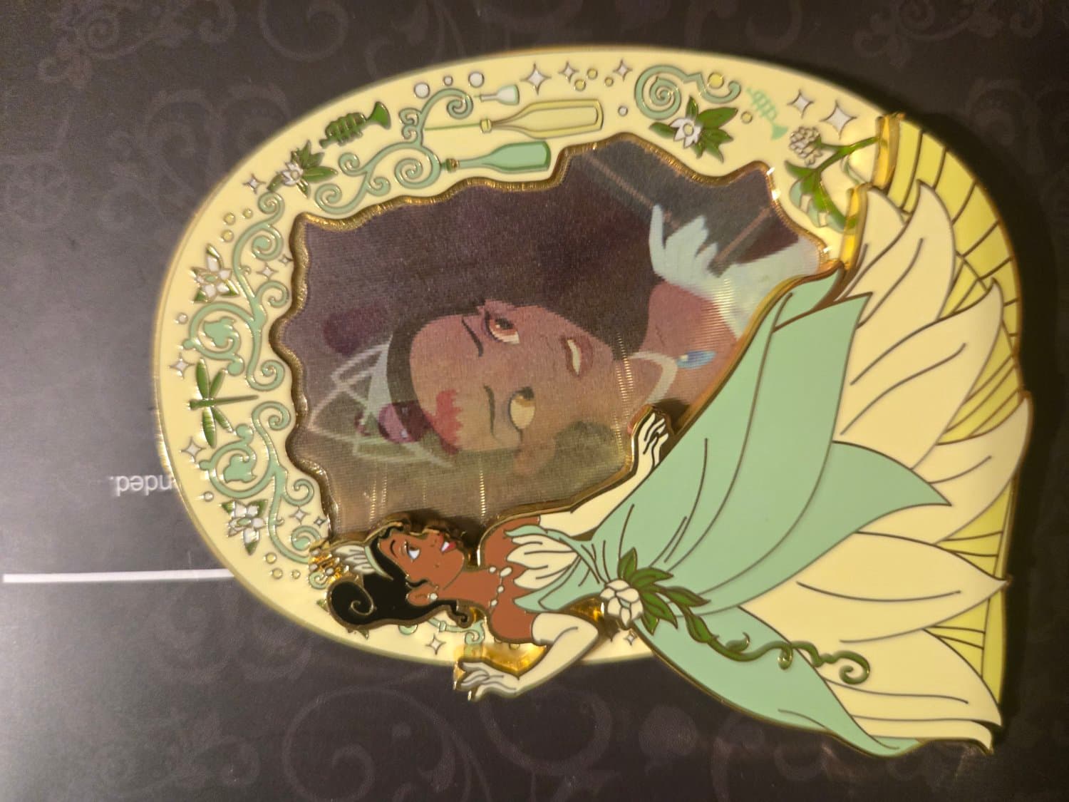 Loungefly The Princess And The Frog Tiana Lenticular Enamel Pin front