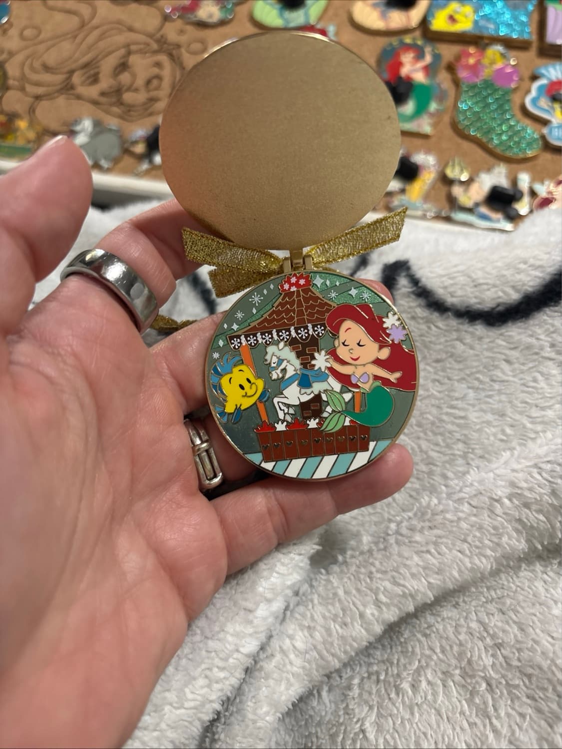 Beach Club Ariel Gingerbread Hinged Pin front