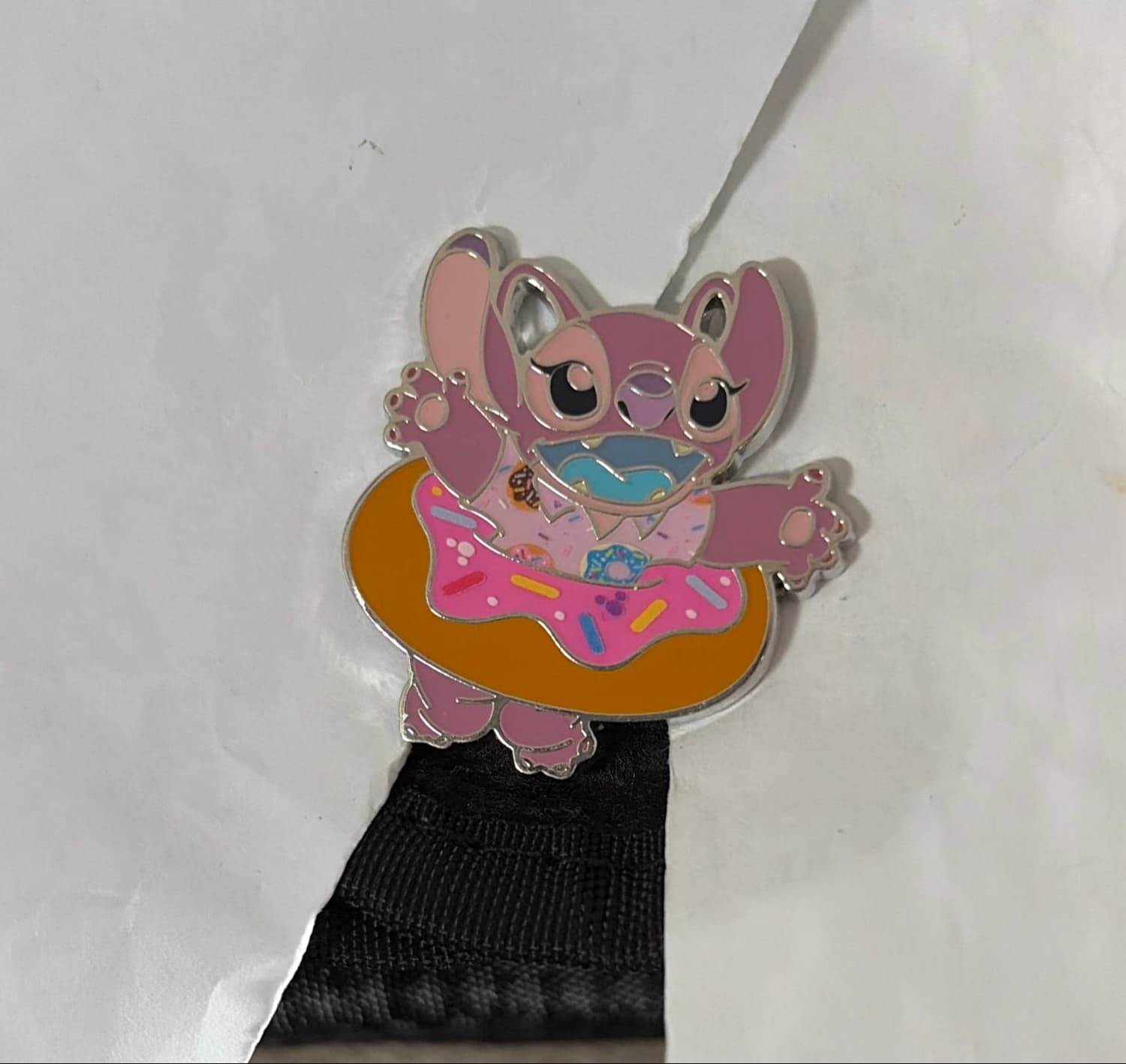 Angel with Donut - Stitch Attacks Snacks Mystery Pin front