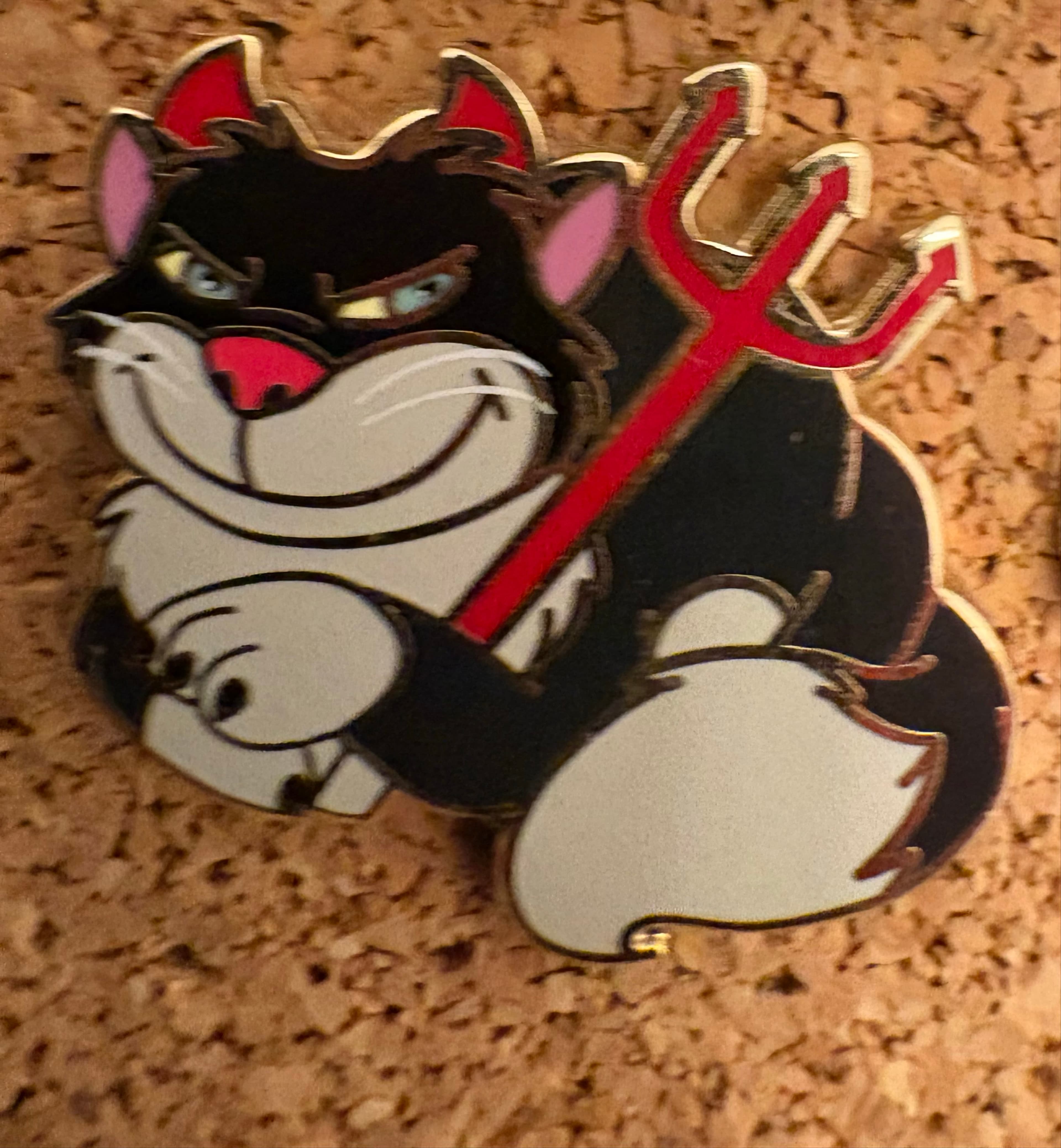 Devil lucifer fantasy mini pin front