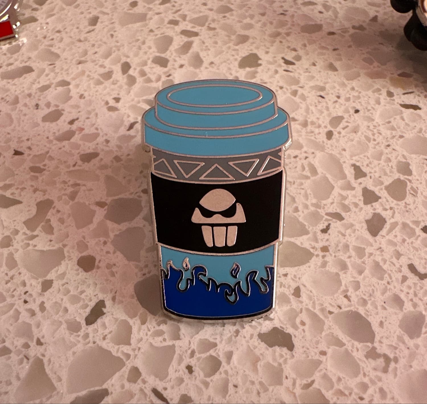 Hades Coffee Cup Pin front