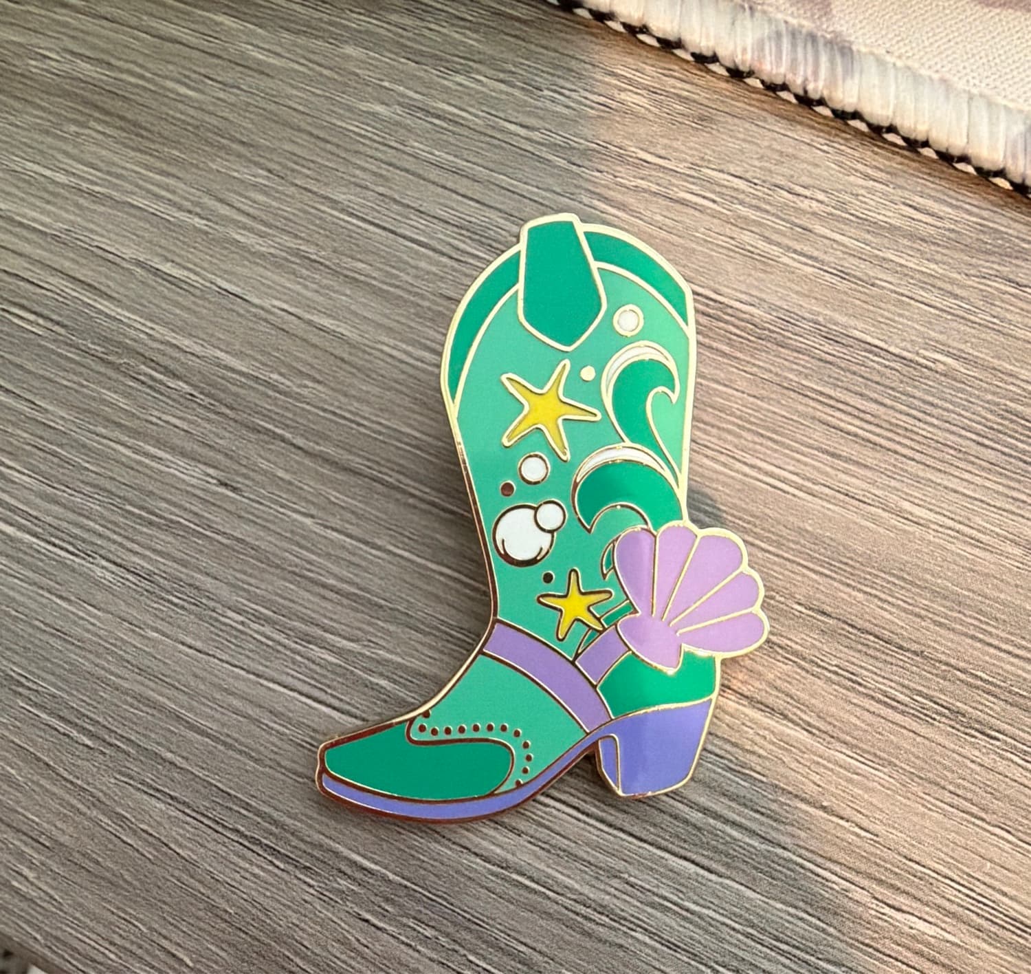 Ariel Cowboy Boot - Her Universe Disney Princess Cowboy Boot Blind Box Pin Set front
