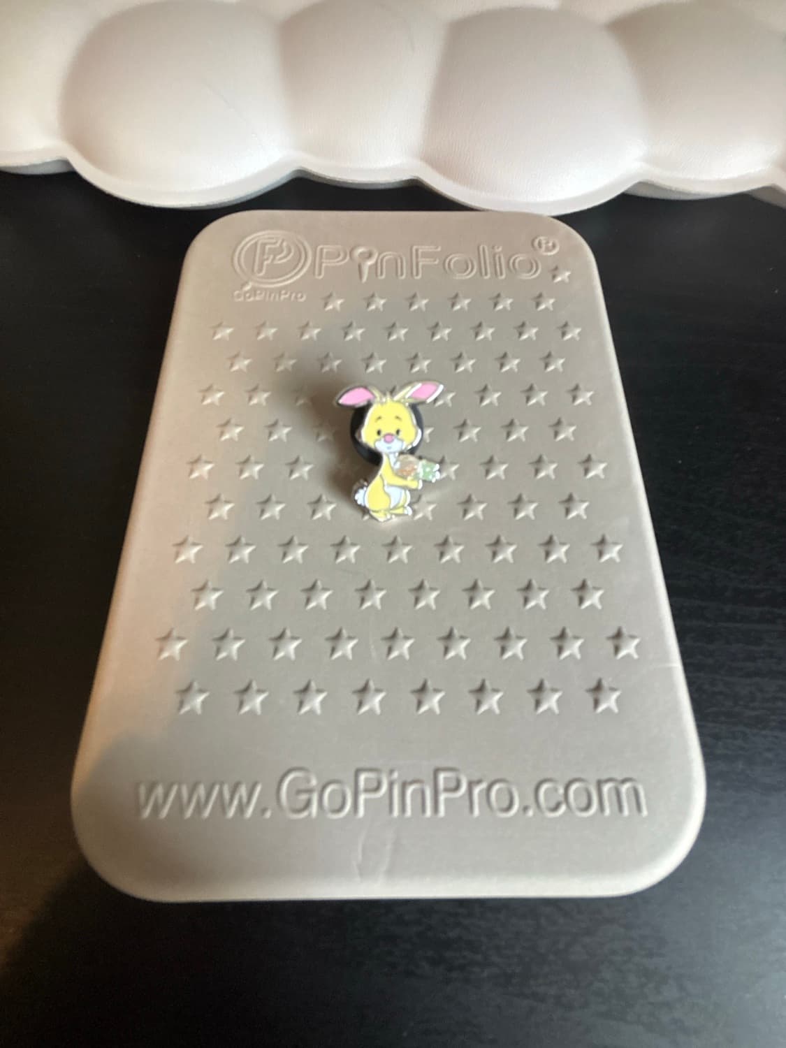Pink A La Mode Winnie the Pooh Micro Pin - Rabbit front
