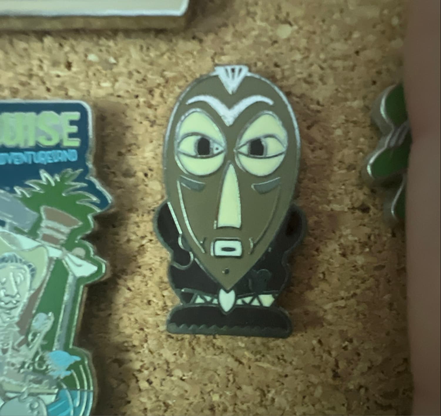 Adventureland Mask Pin front