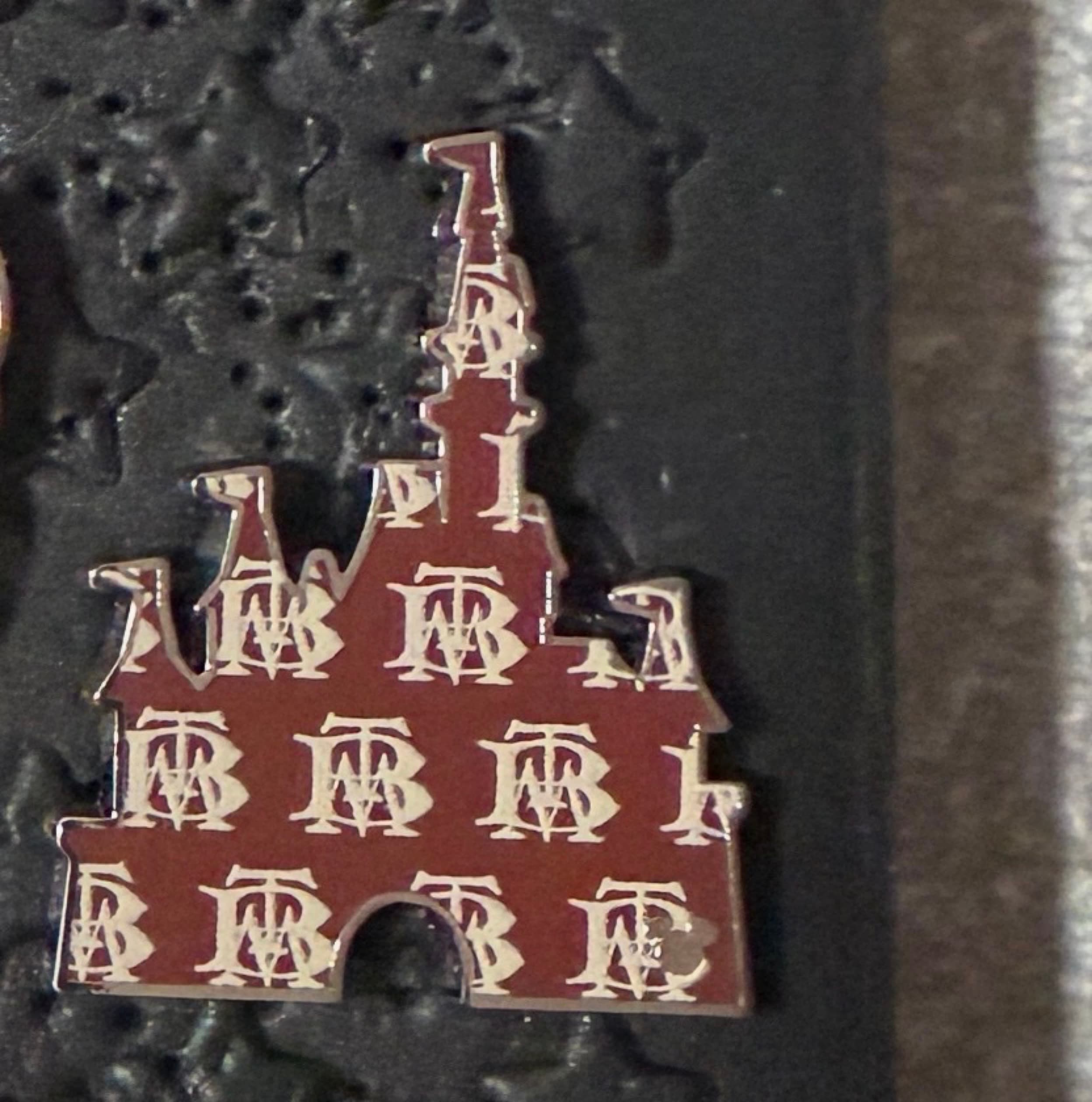 Mickey Monogram Castle Tiny Tee Pin front