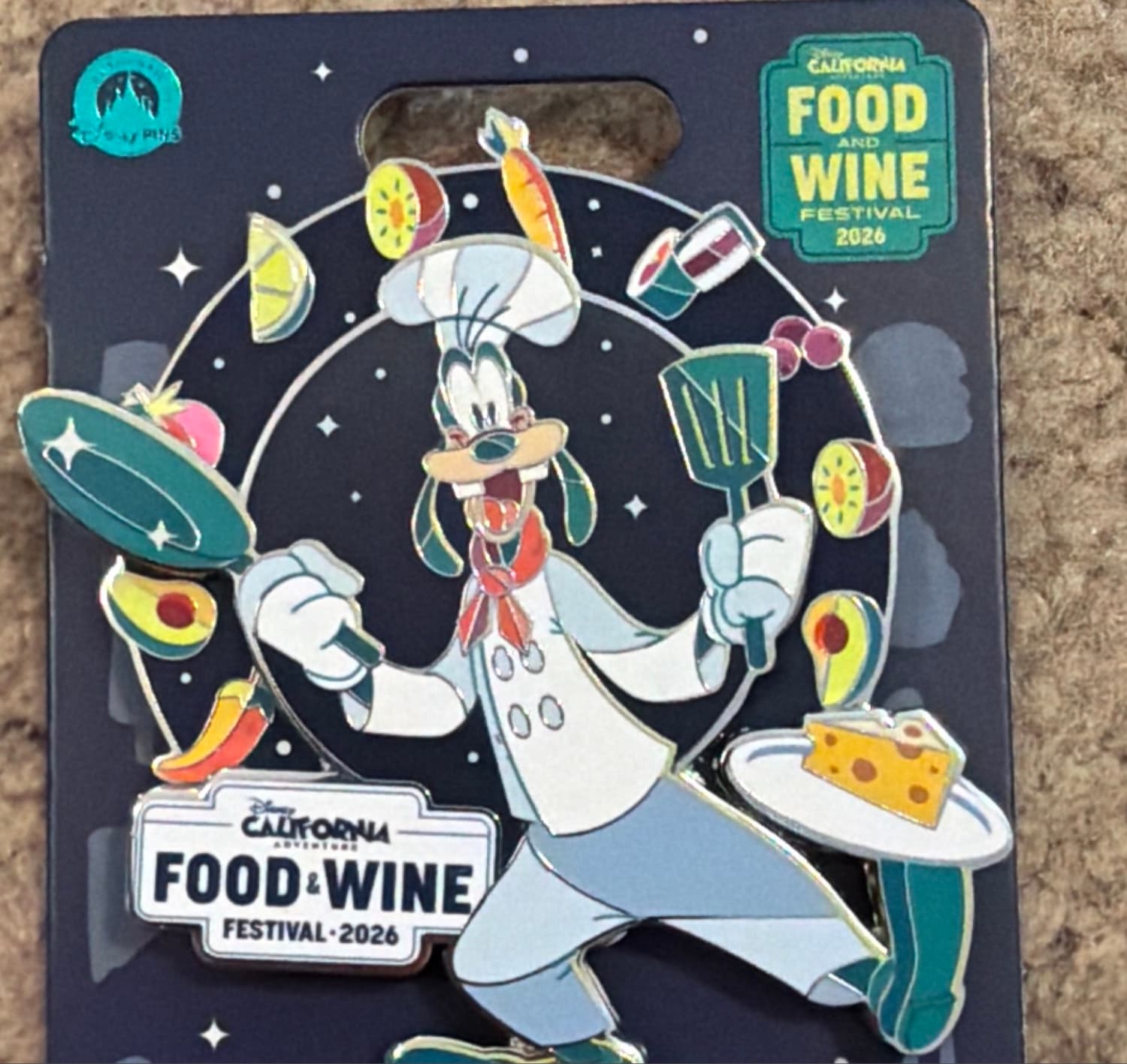 Chef Goofy Food & Wine Festival Mini Jumbo Pin front