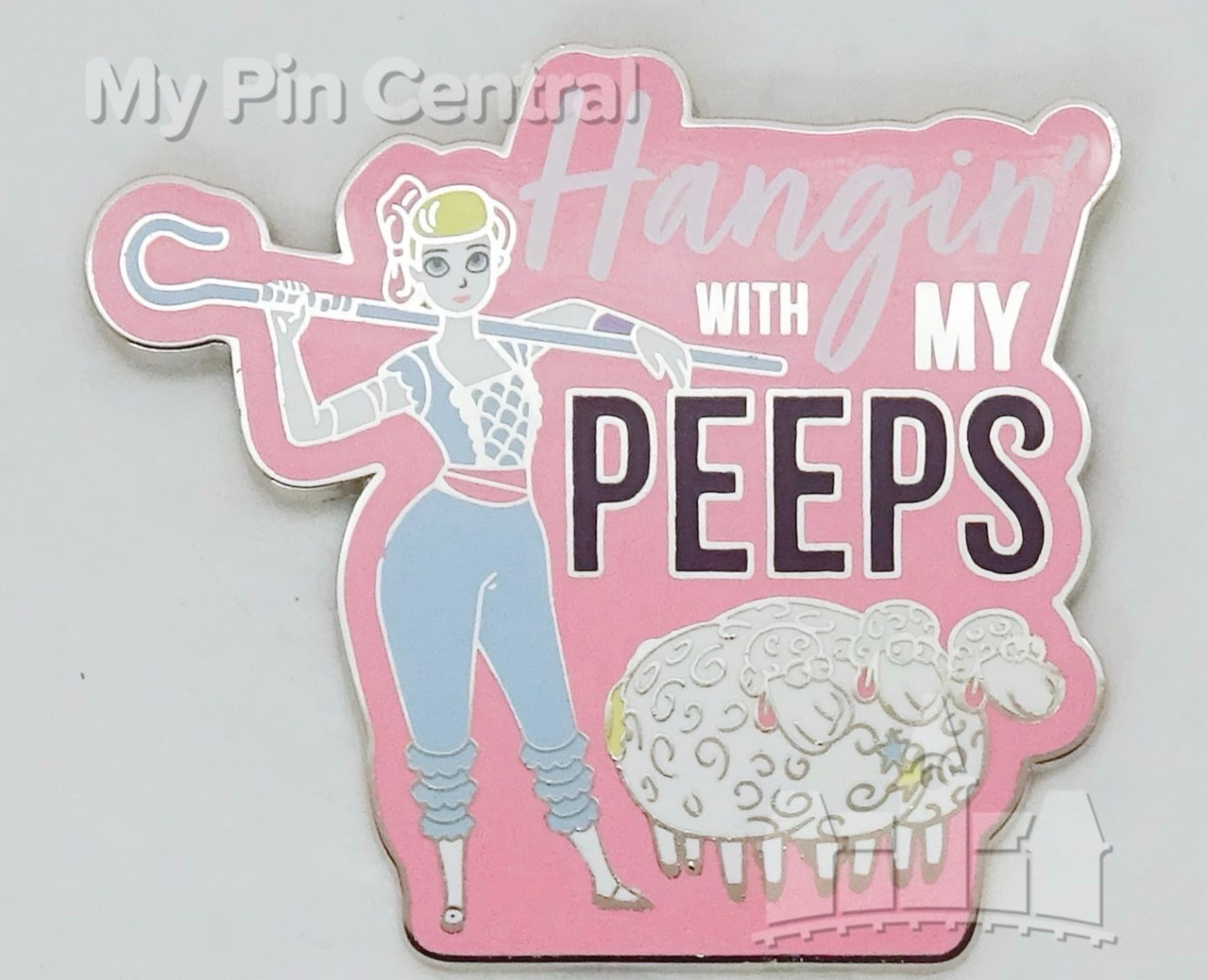 Disney Parks Toy Story 4 Bo Peep Hangin With Peeps Pin Trading Badge front