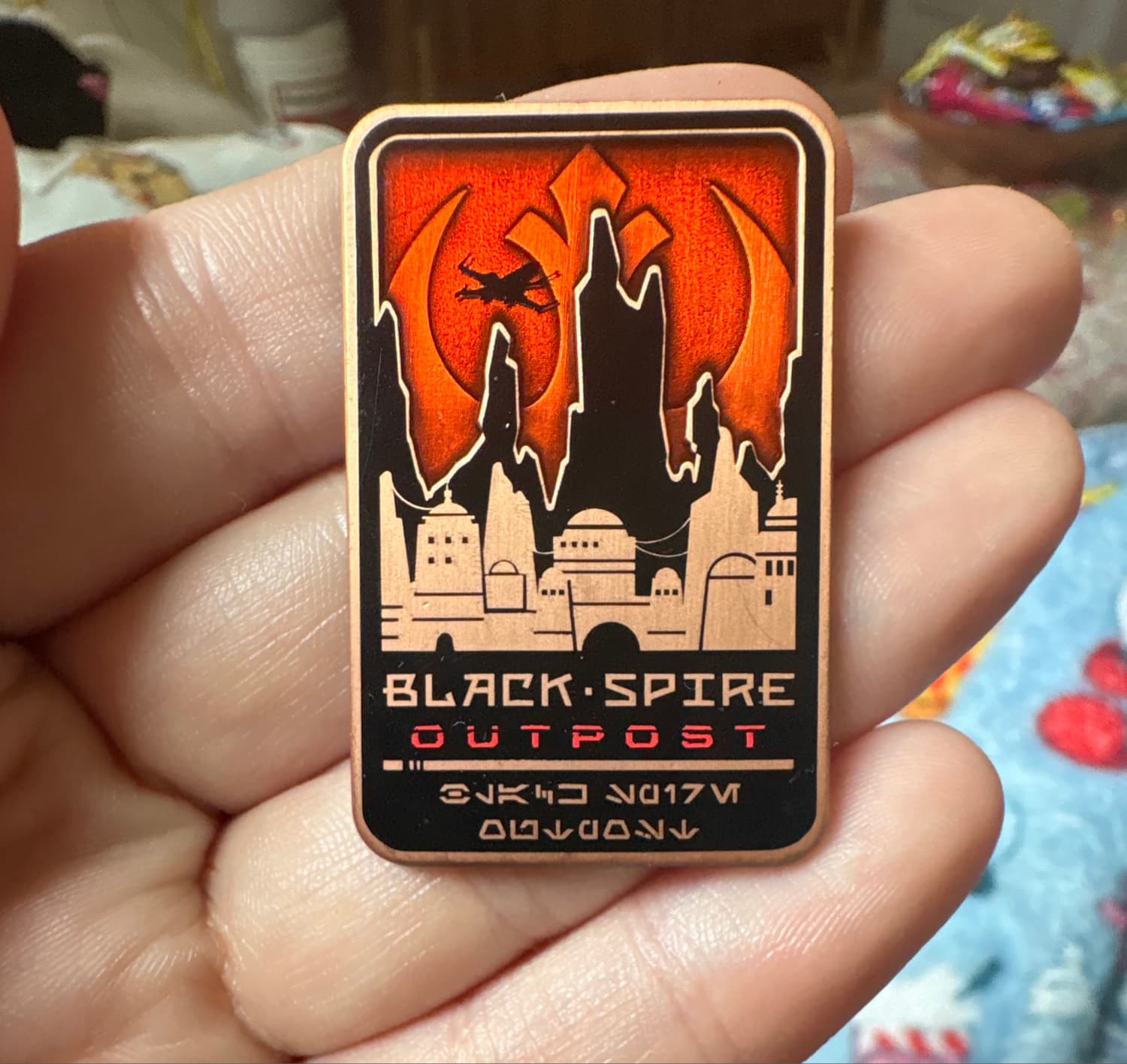Star Wars: Galaxy's Edge Black Spire Outpost X-Wing Pin front