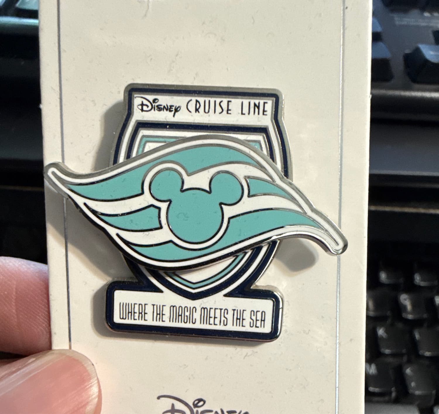 Disney Cruise Line Where Magic Meets The Sea Logo Pin front
