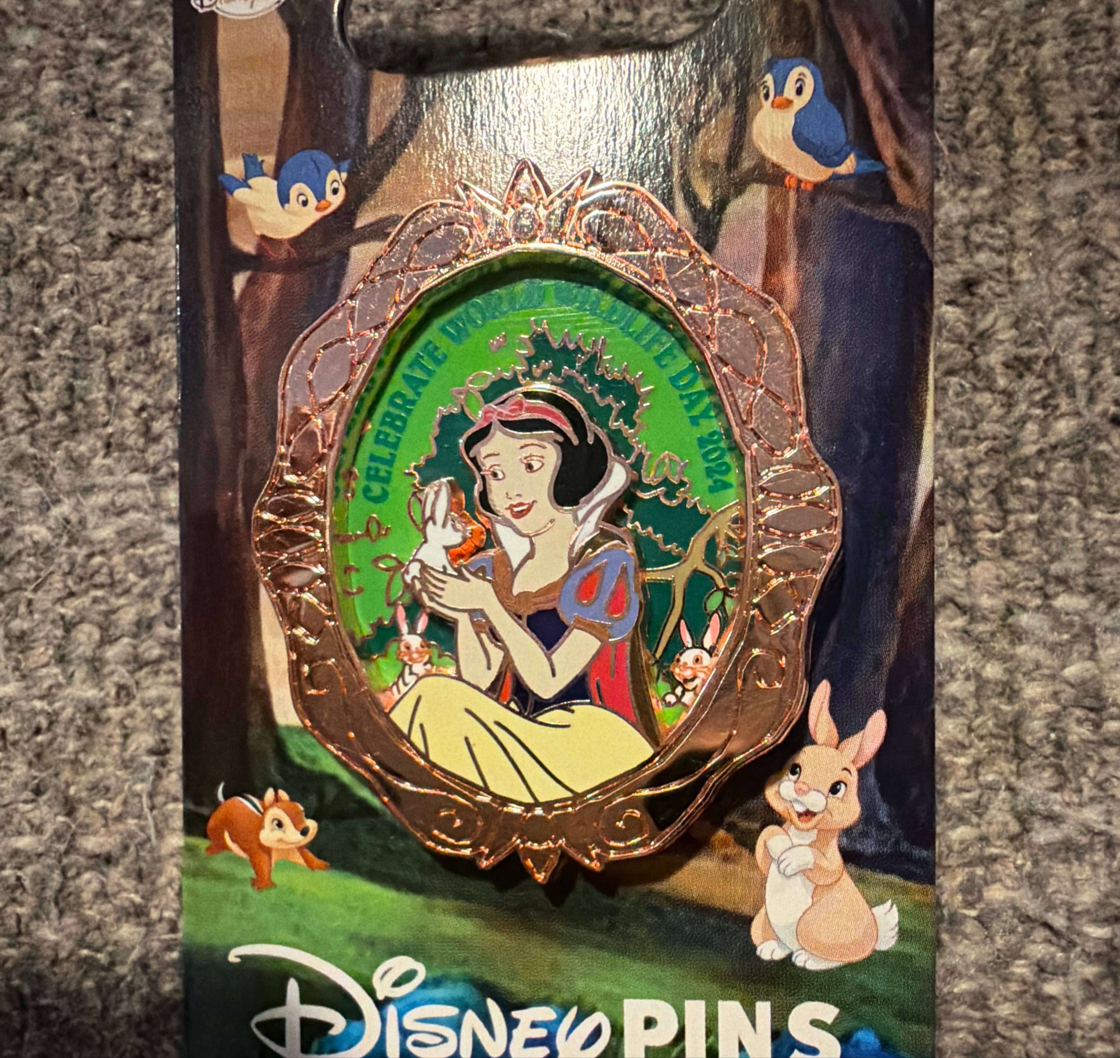 2024 Disney Parks Celebrate World Wildlife Day Snow White Limited Edition Pin front