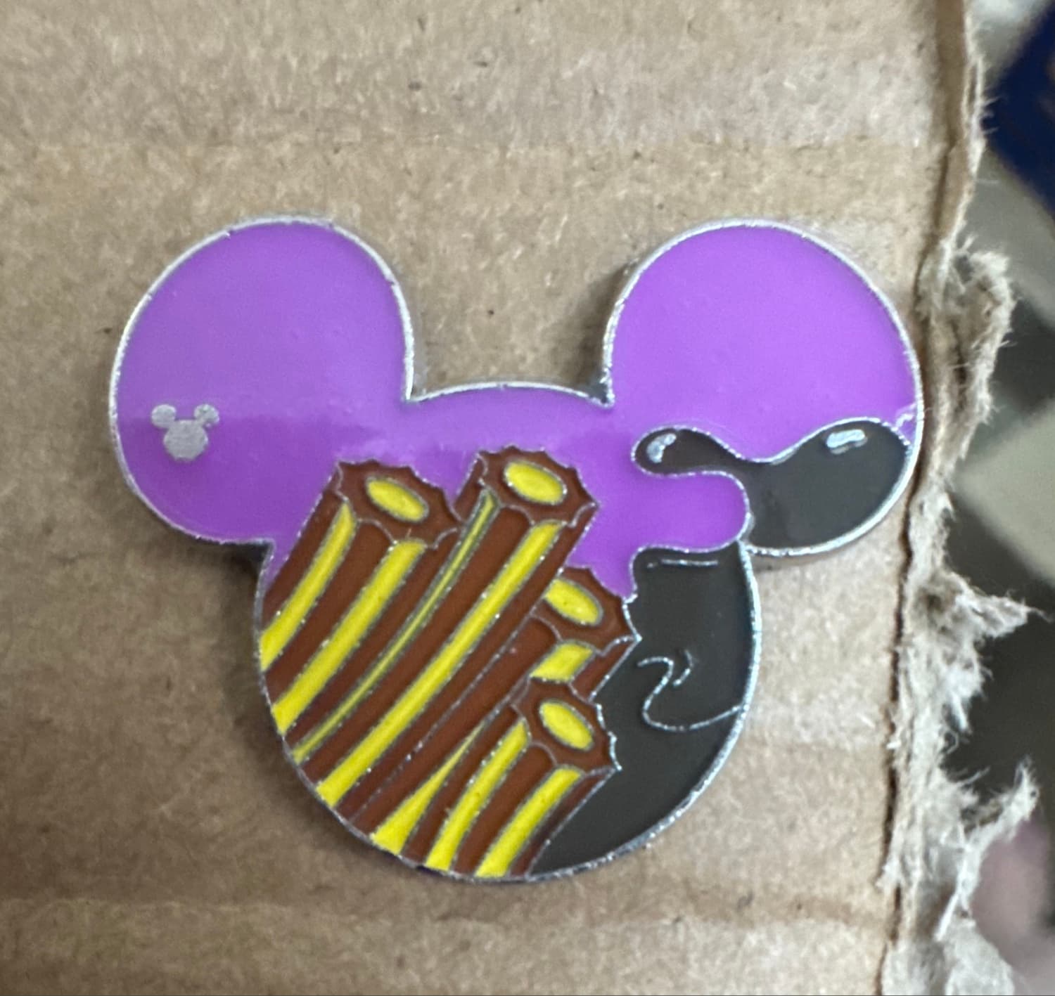 Churros Food Icon Hidden Mickey Pin front