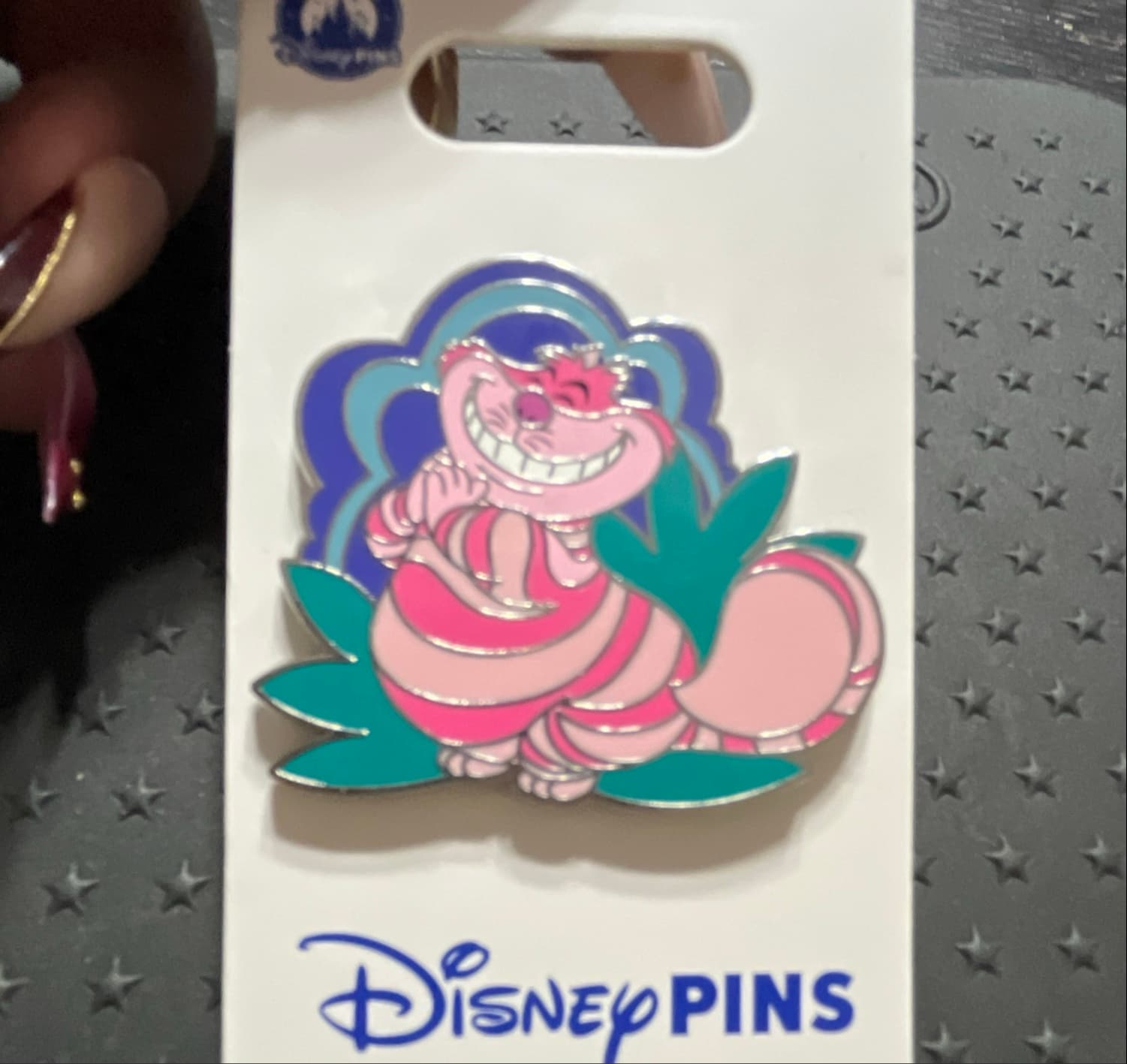 Cheshire Cat - Sitting on Green Leaves - Alice in Wonderland front