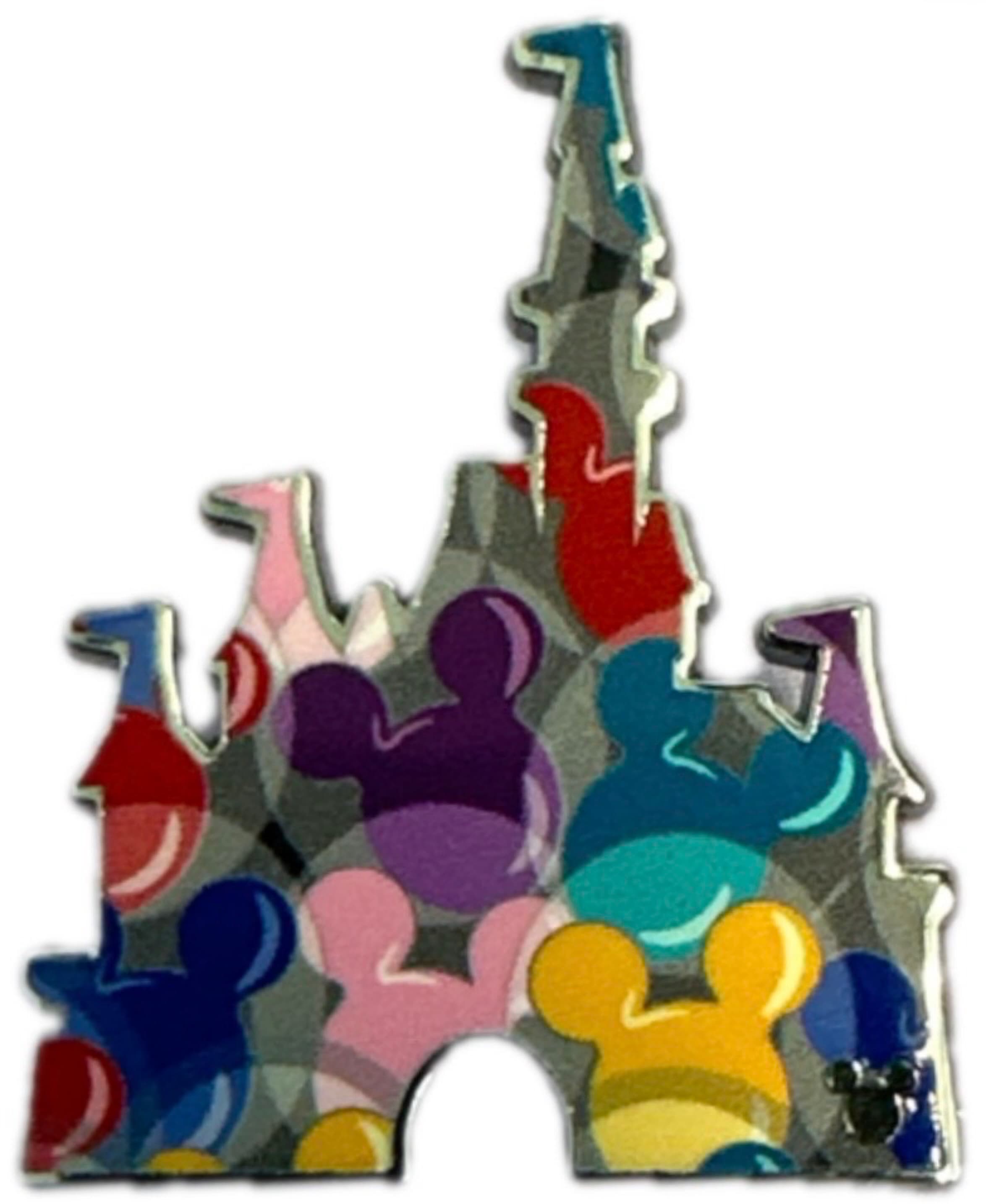 Mickey Icon Balloons Cinderella Castle front