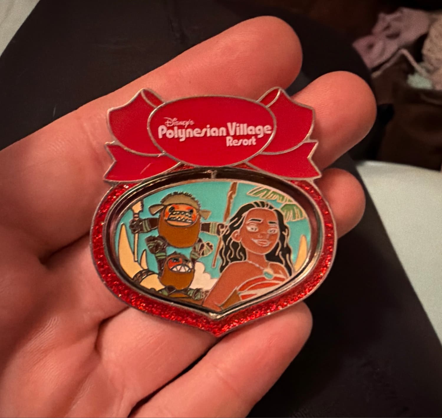 2022 Happy Holidays Polynesian Village Resort Moana Kakamora Pin front