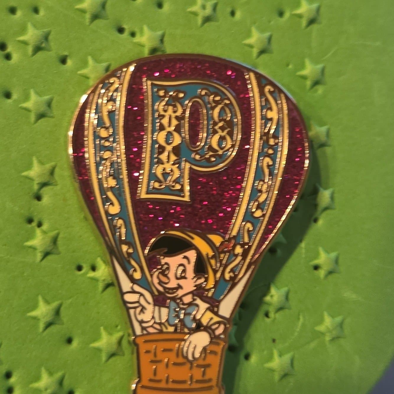 Pinocchio - Adventure Is Out There - Hot Air Balloons - Mystery Pin front
