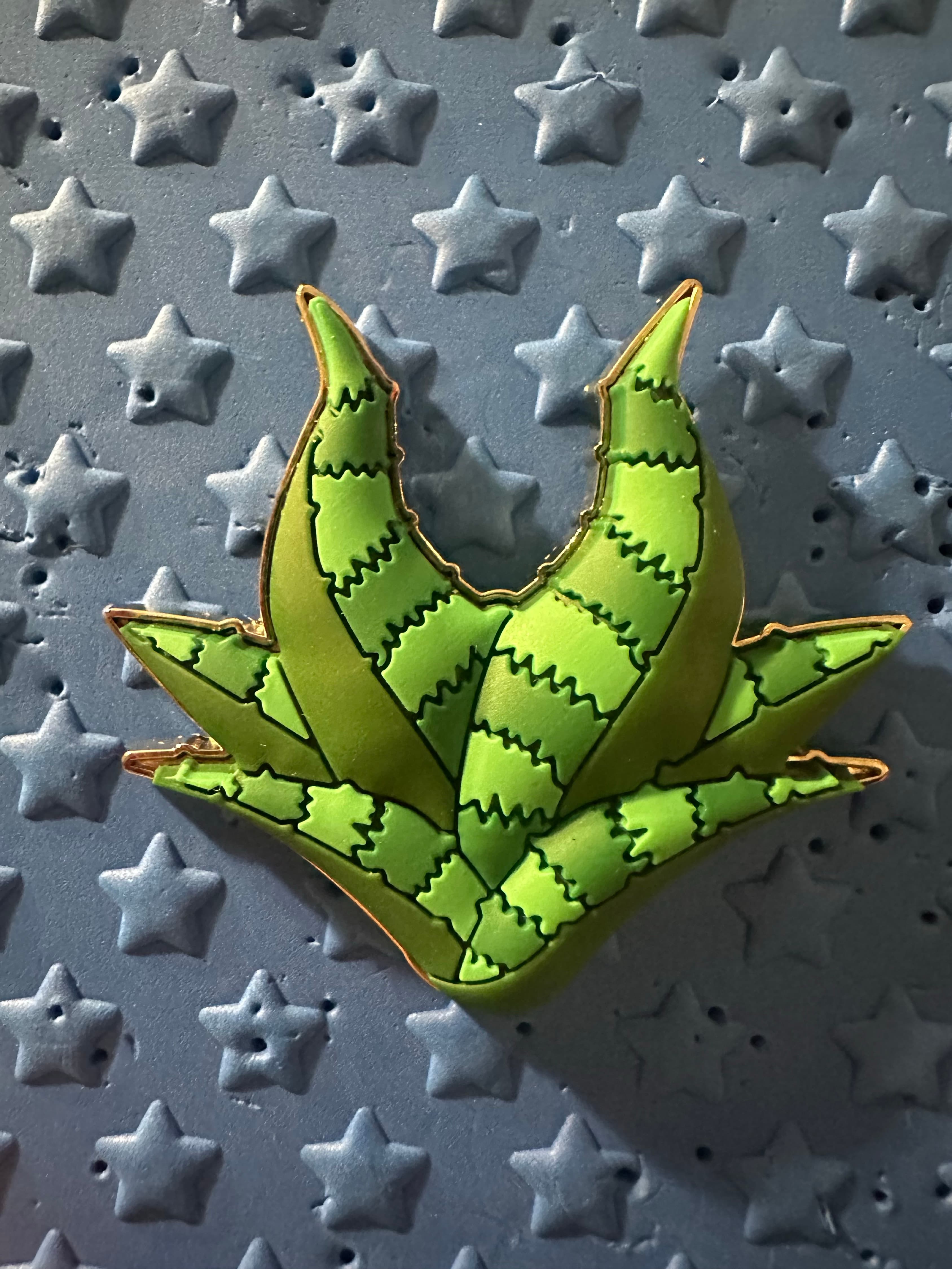 Maleficent Succulent Pin front