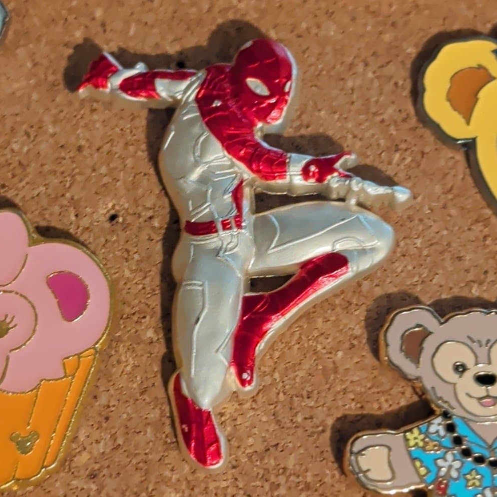 Spider-Man Disney 100 Celebration Platinum Pin front