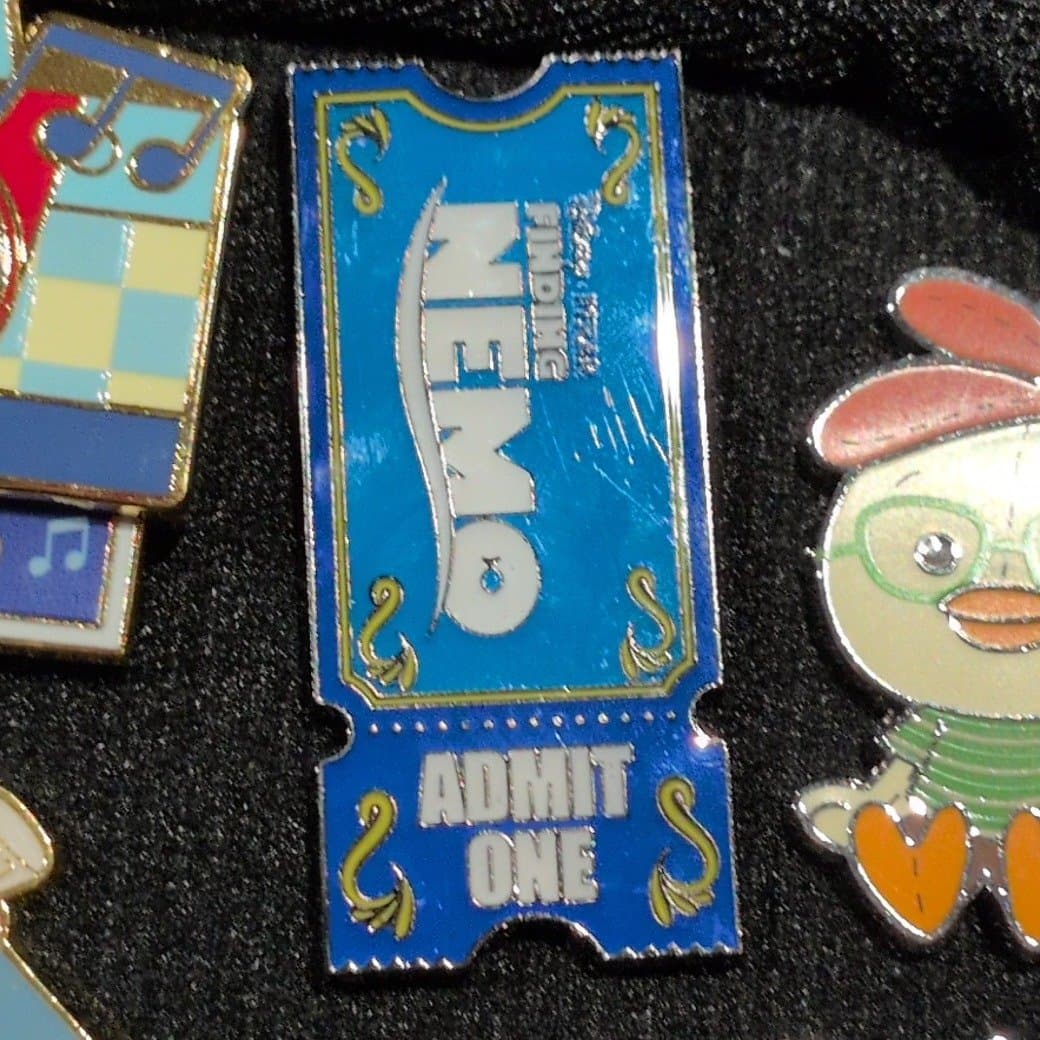 Finding Nemo Movie Ticket Admit One Pin front