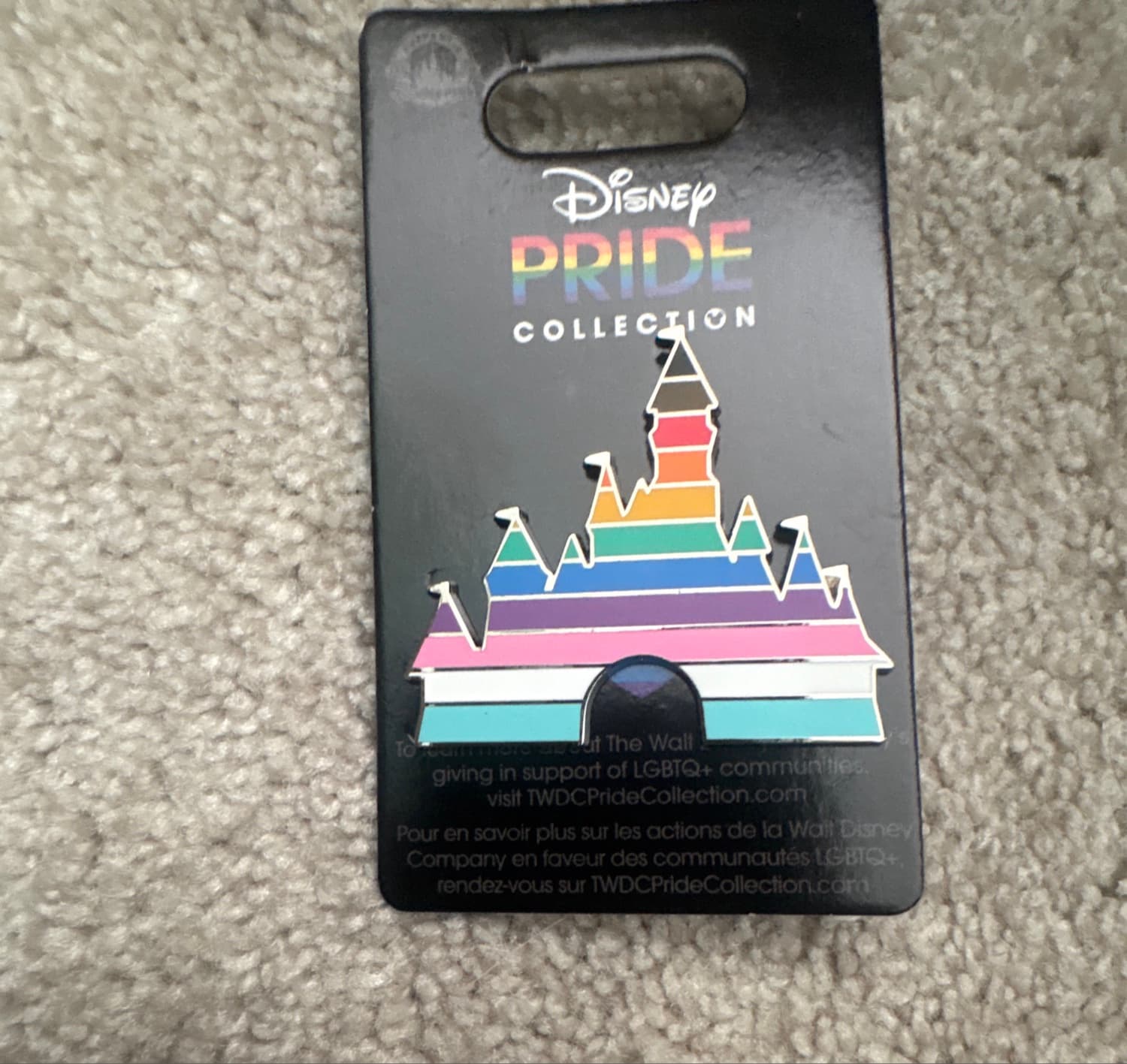Cinderella Castle Rainbow Pride Pin front