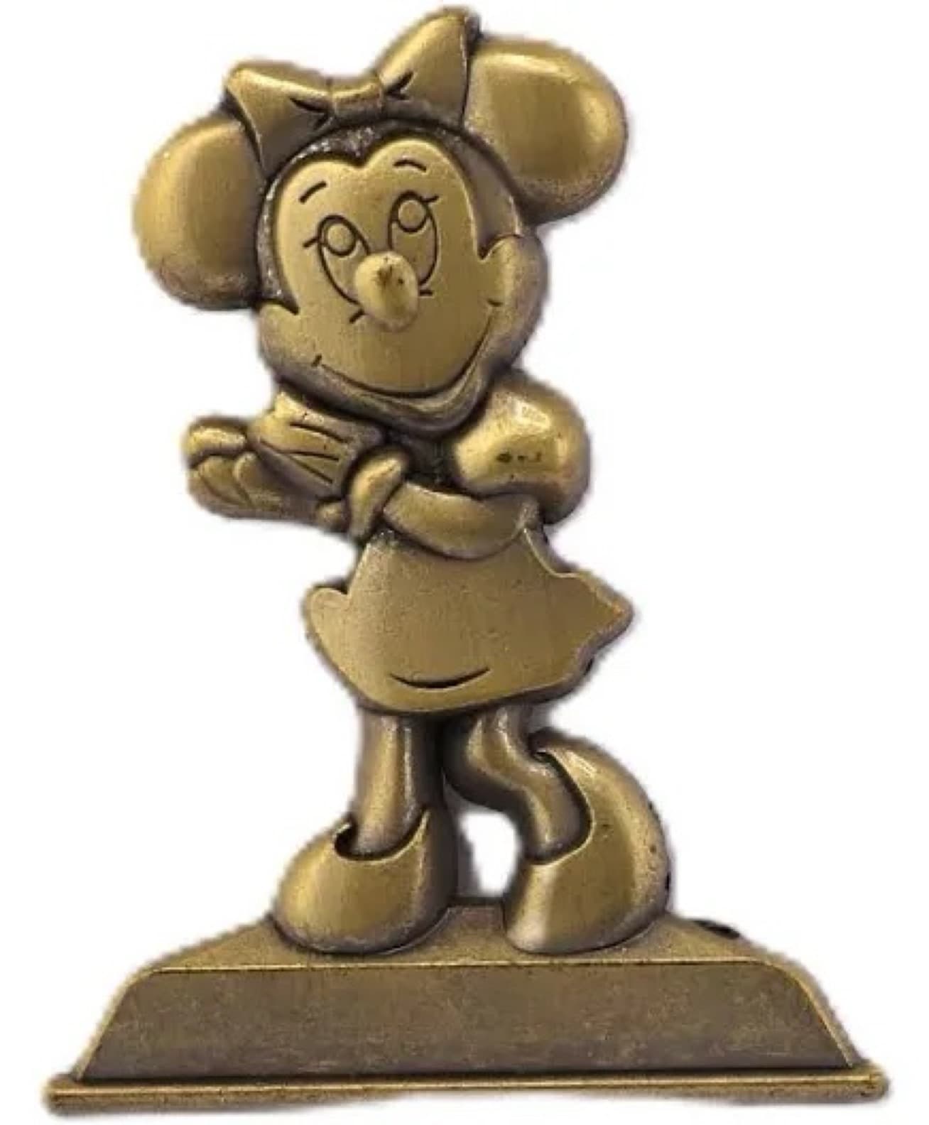 Minnie Mouse Annual Passholder Gold Statue Pin front