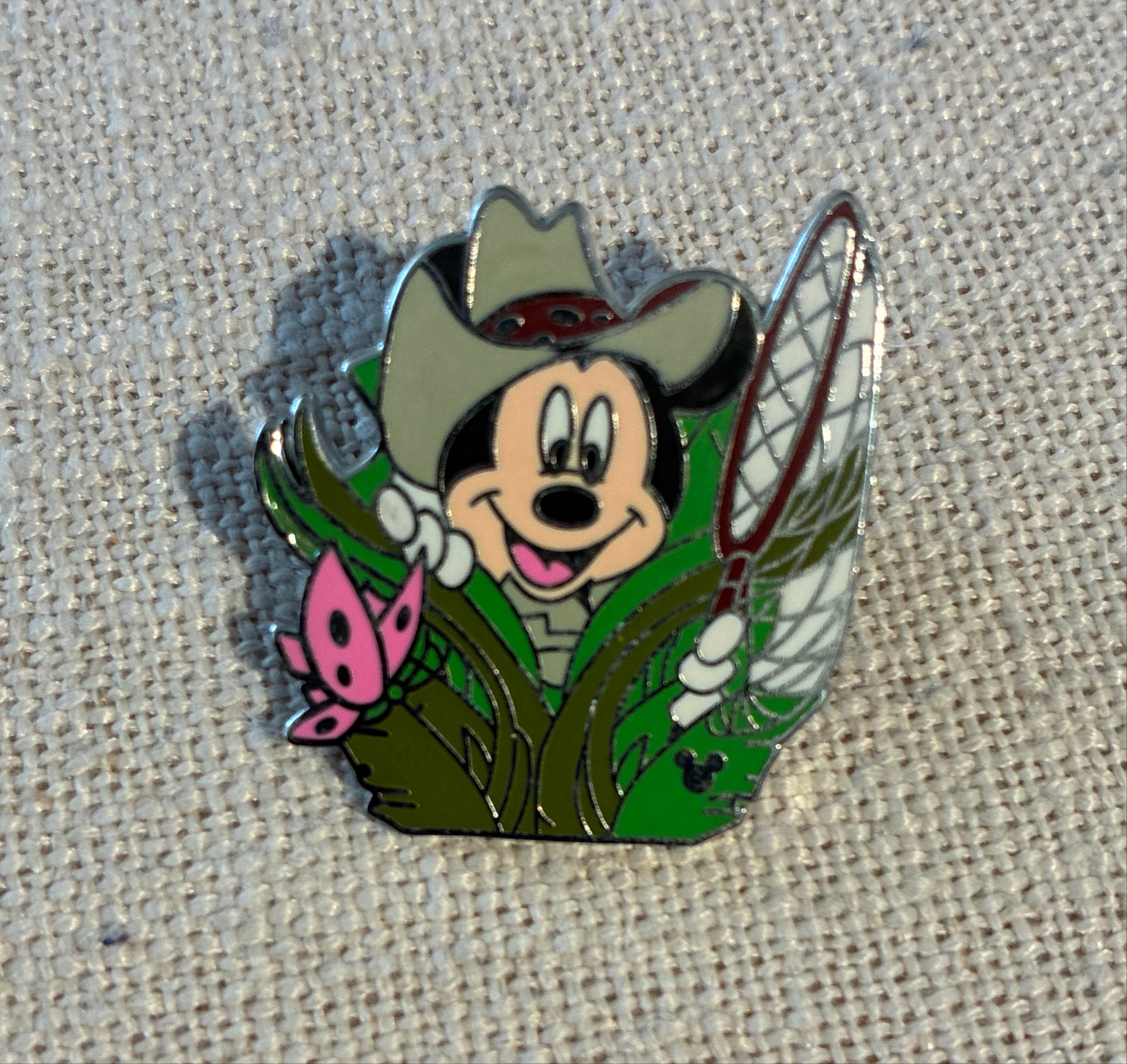 Mickey Mouse Jungle Safari Butterfly Hidden Mickey Pin front