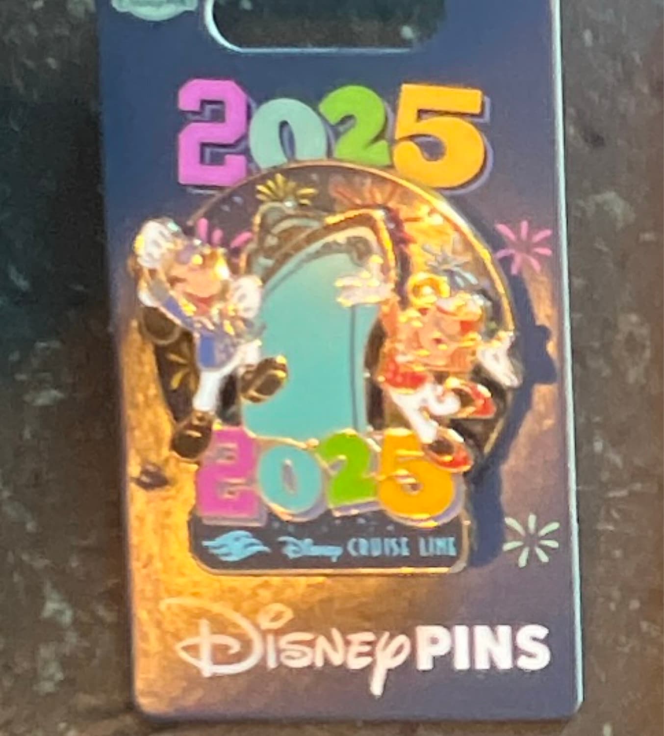 Disney Cruise Line 2025 Spinner Pin Mickey & Minnie Mouse front