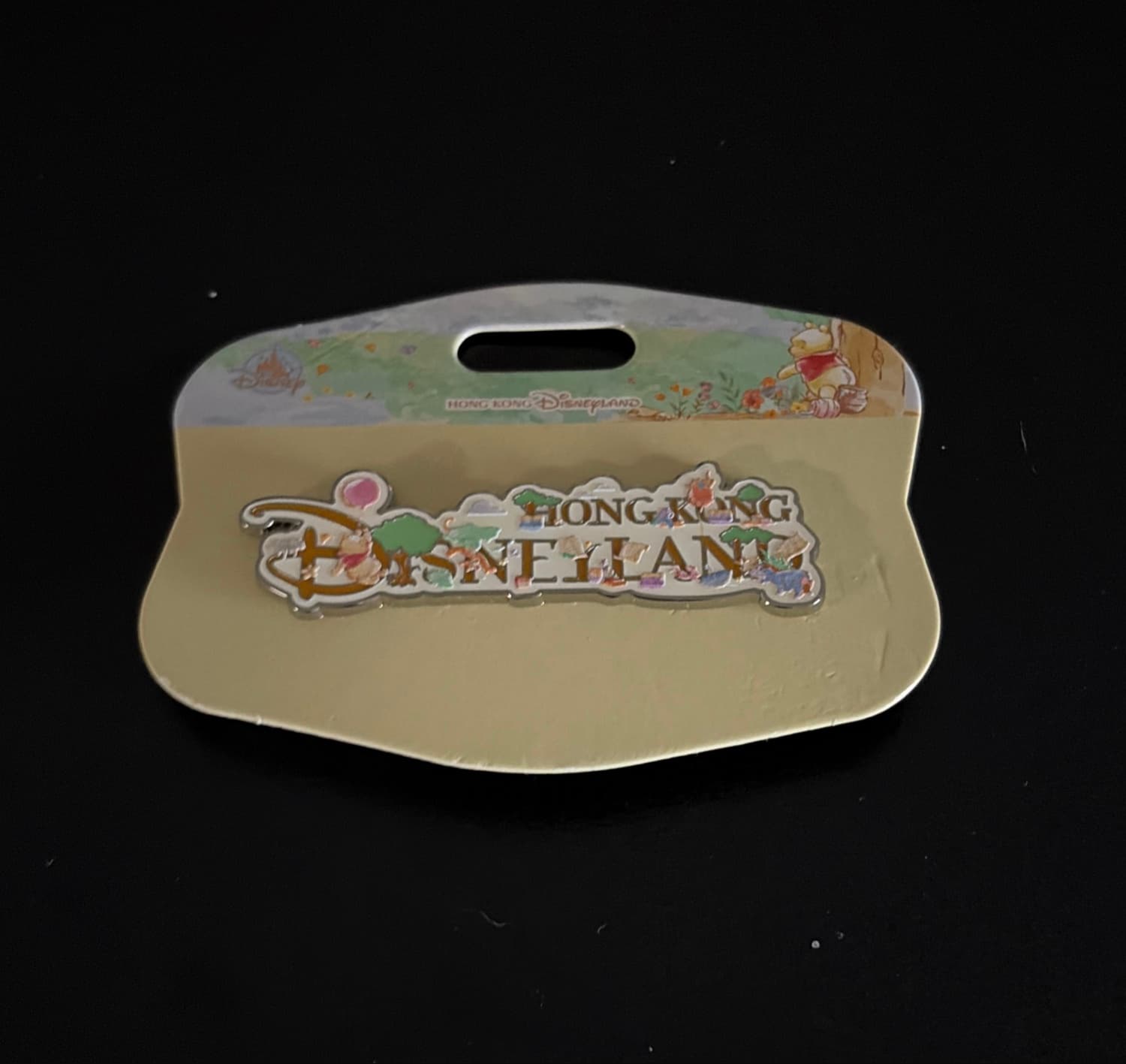 Hong Kong Disneyland Logo with Pooh and Friends front