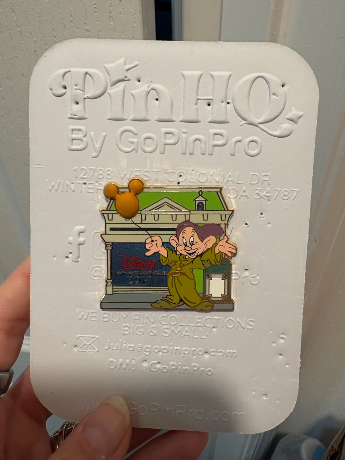Disney Visa 2014 Dopey 3D Pin front