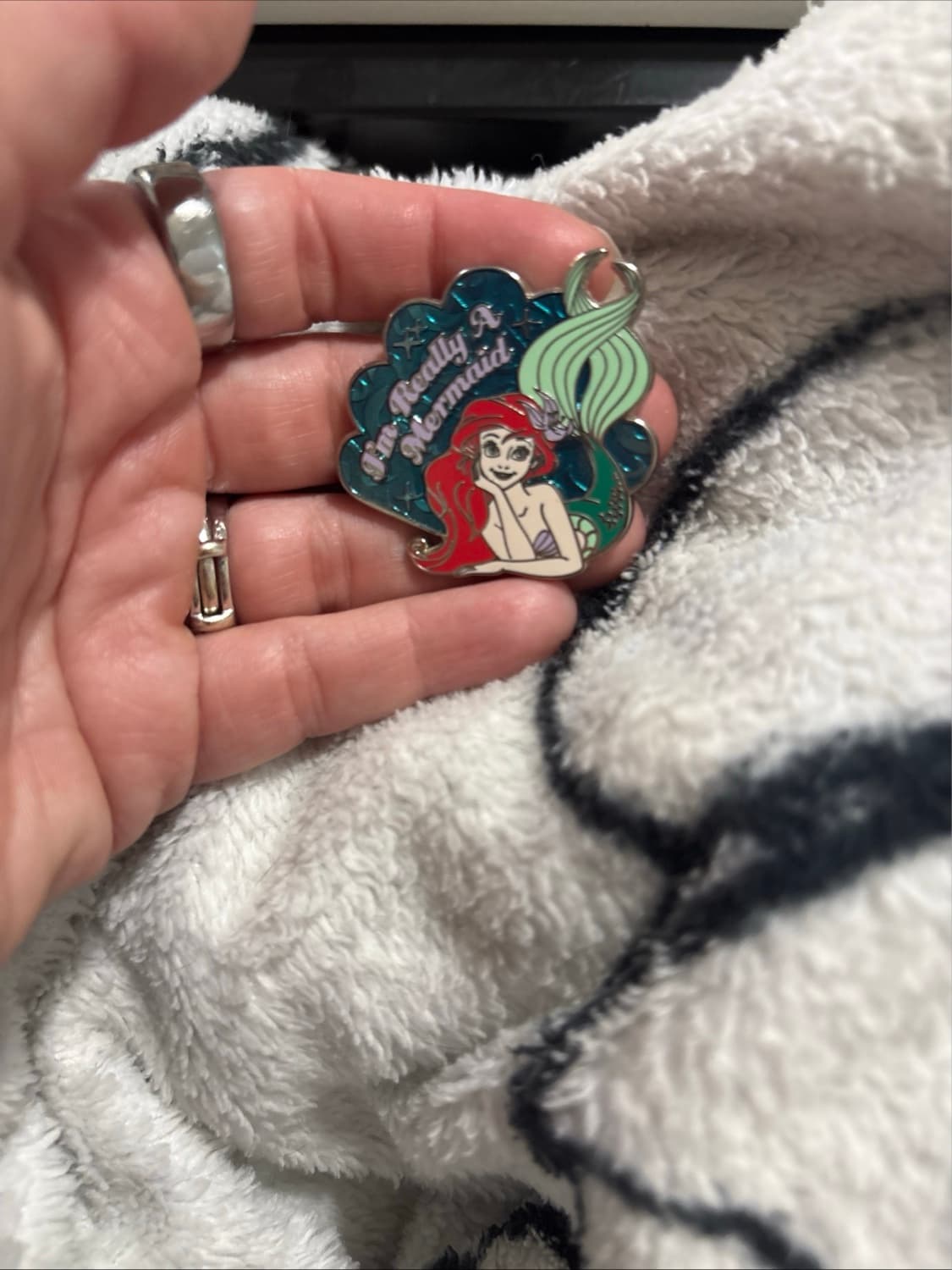 Ariel I'm Really A Mermaid Pin front