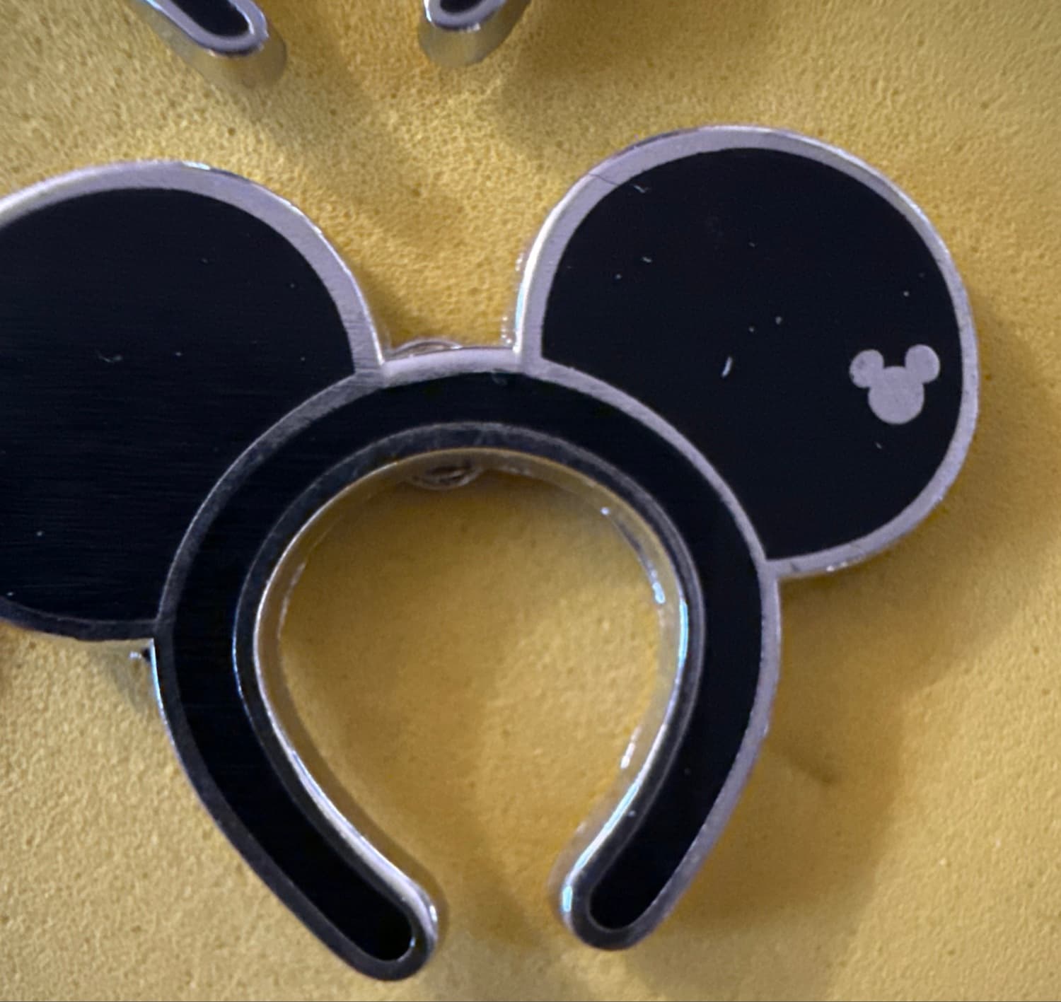 Mickey Mouse Ear Headband Hidden Mickey Pin front