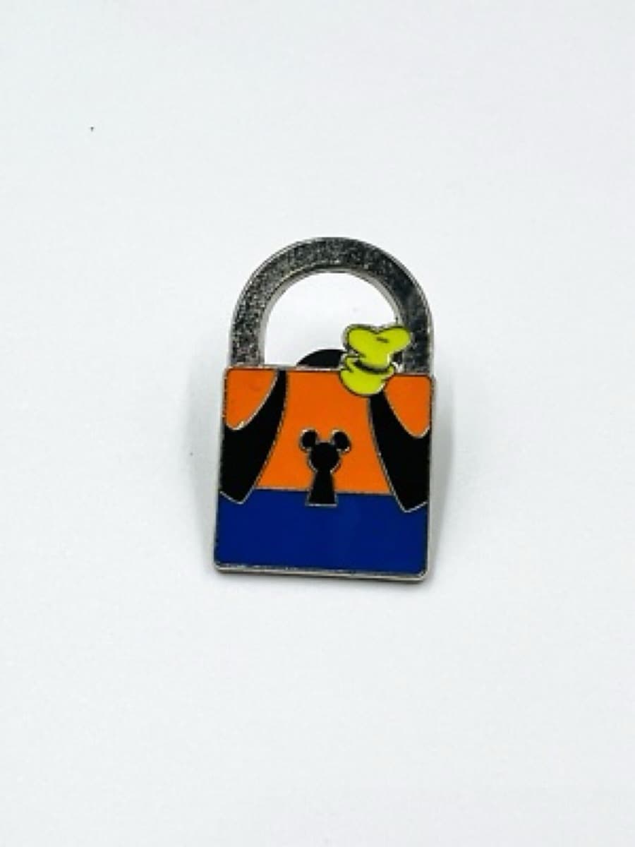 Goofy Character Lock Hidden Mickey Pin front