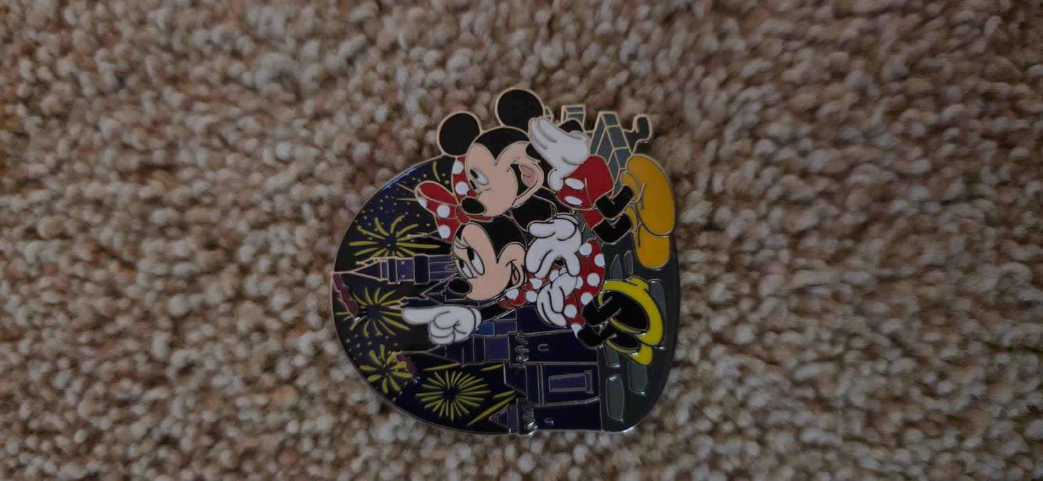 Mickey & Minnie Mouse Watching Fireworks at Castle front