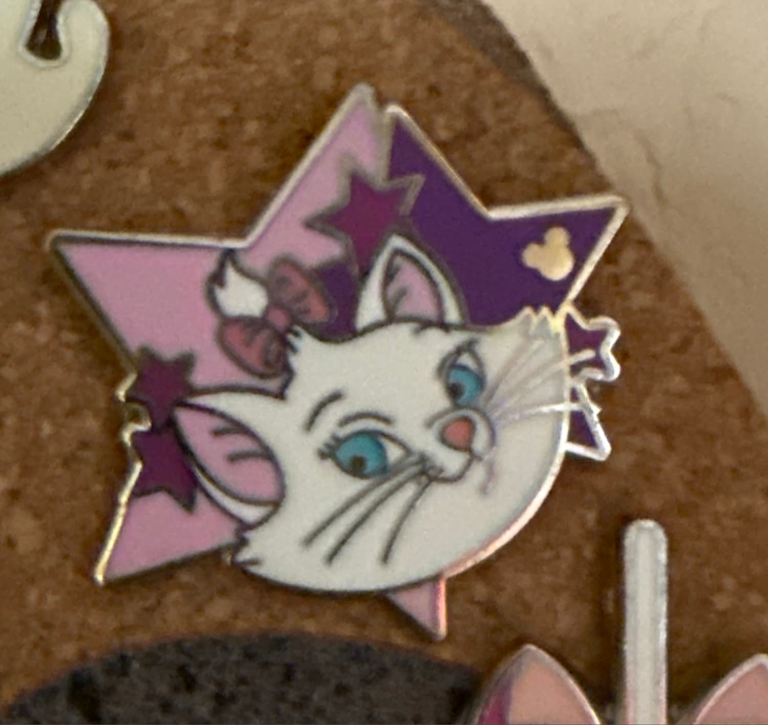 Aristocats Marie Star Characters Hidden Mickey Pin front