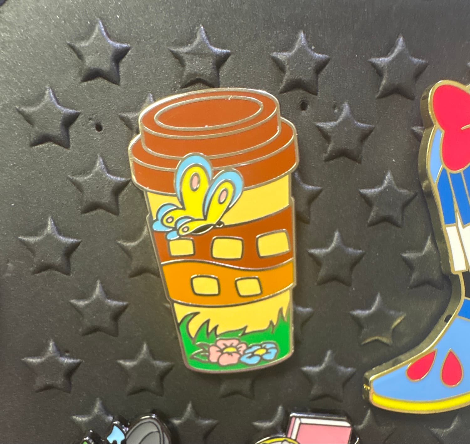 Bambi Coffee Cup with Butterfly and Flowers front