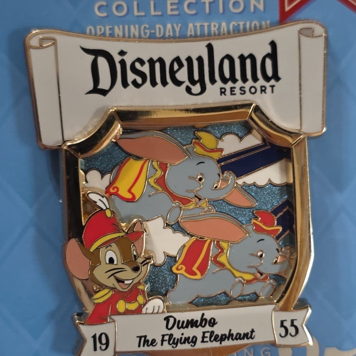 Dumbo the Flying 8Elephant Disneyland Vault Collection Opening Day Attraction Pin front