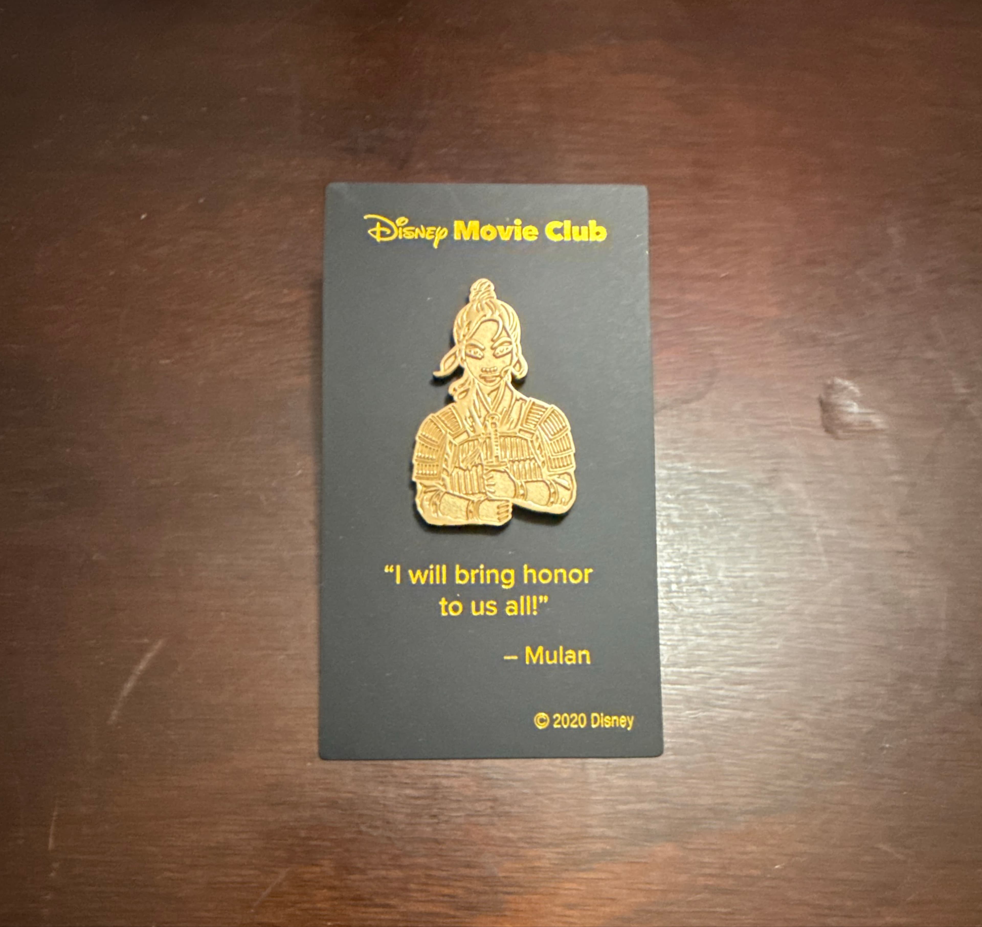 Mulan Gold Disney Movie Club front